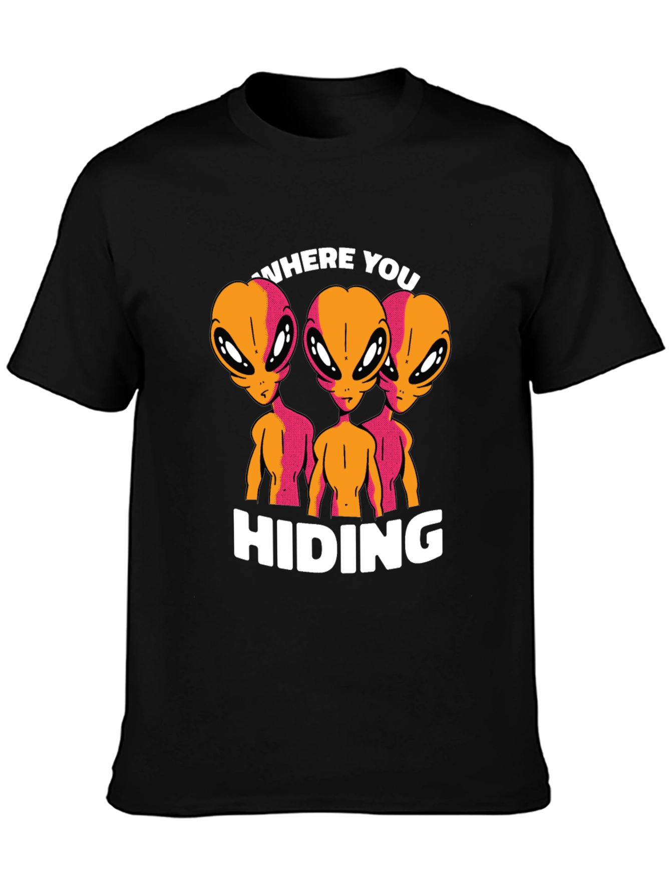 Black Alien Graphic T-Shirt - Where You Hiding? view 3
