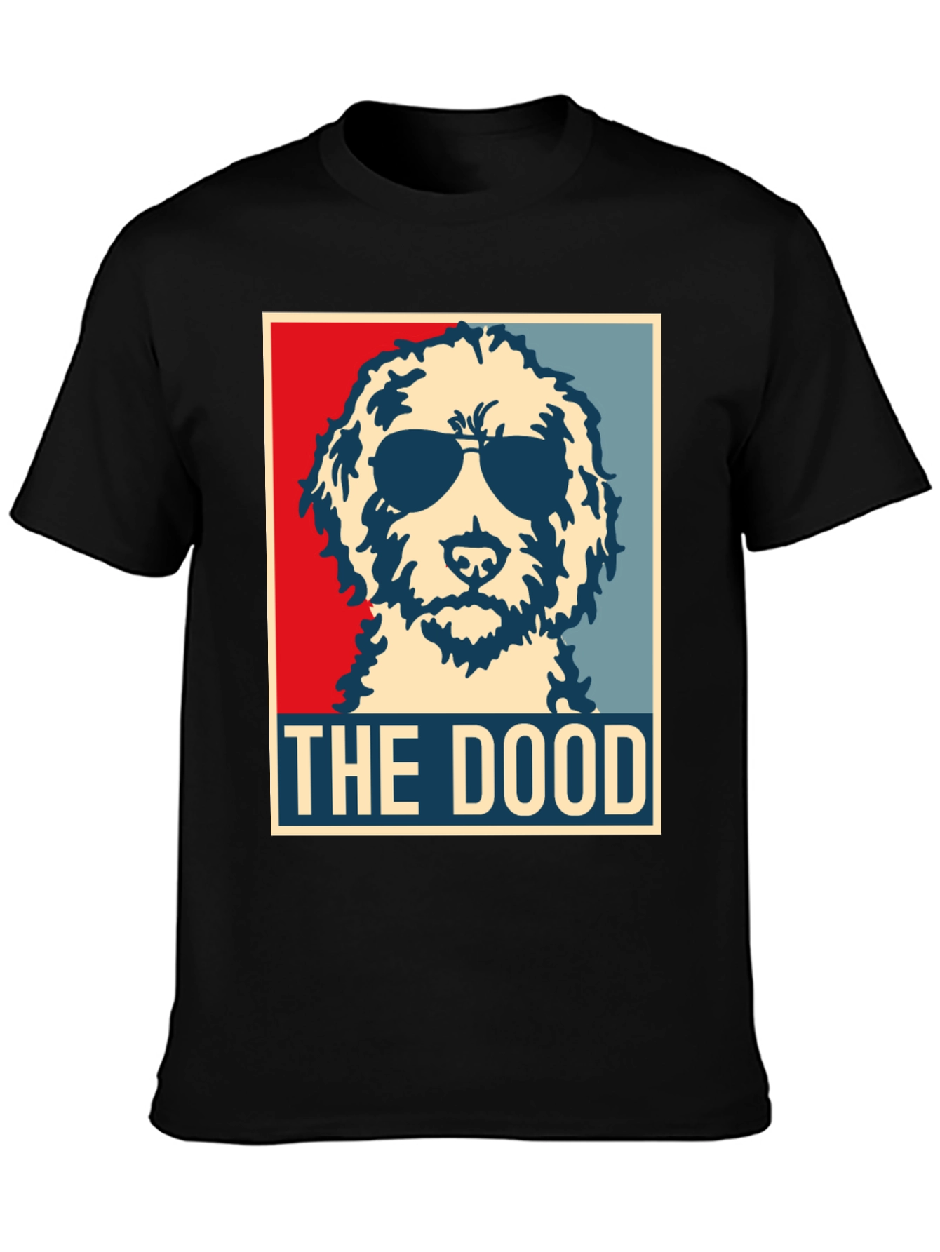 Black The Dood T-Shirt: Cool Dog Graphic Tee view 3