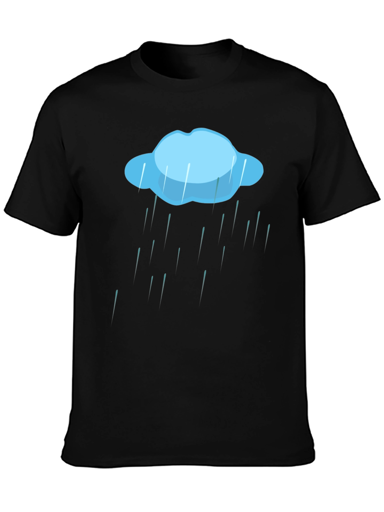 Black Rain Cloud Graphic Tee - Weather T-Shirt view 3