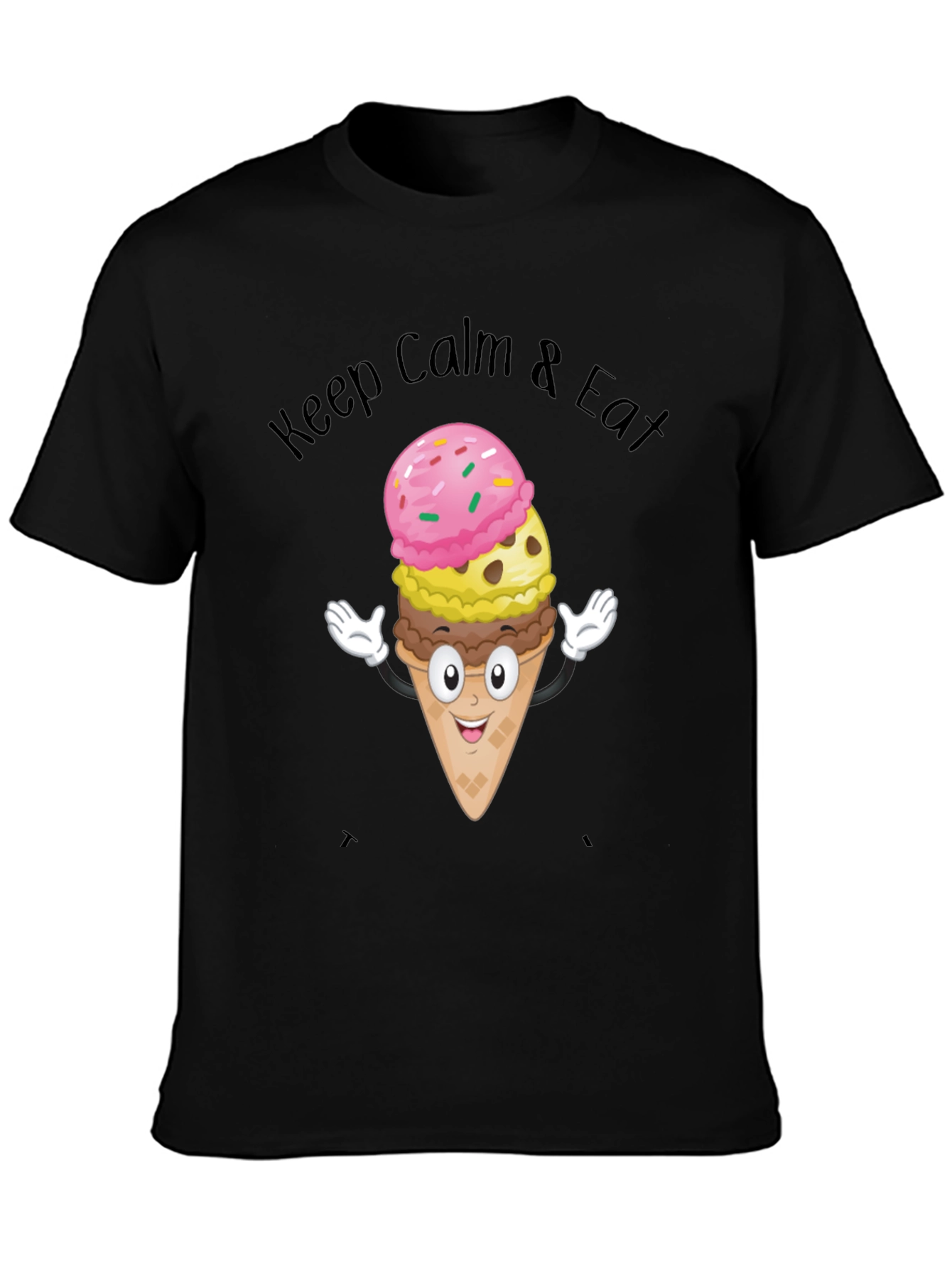Keep Calm & Eat Ice Cream Graphic Tee - 3