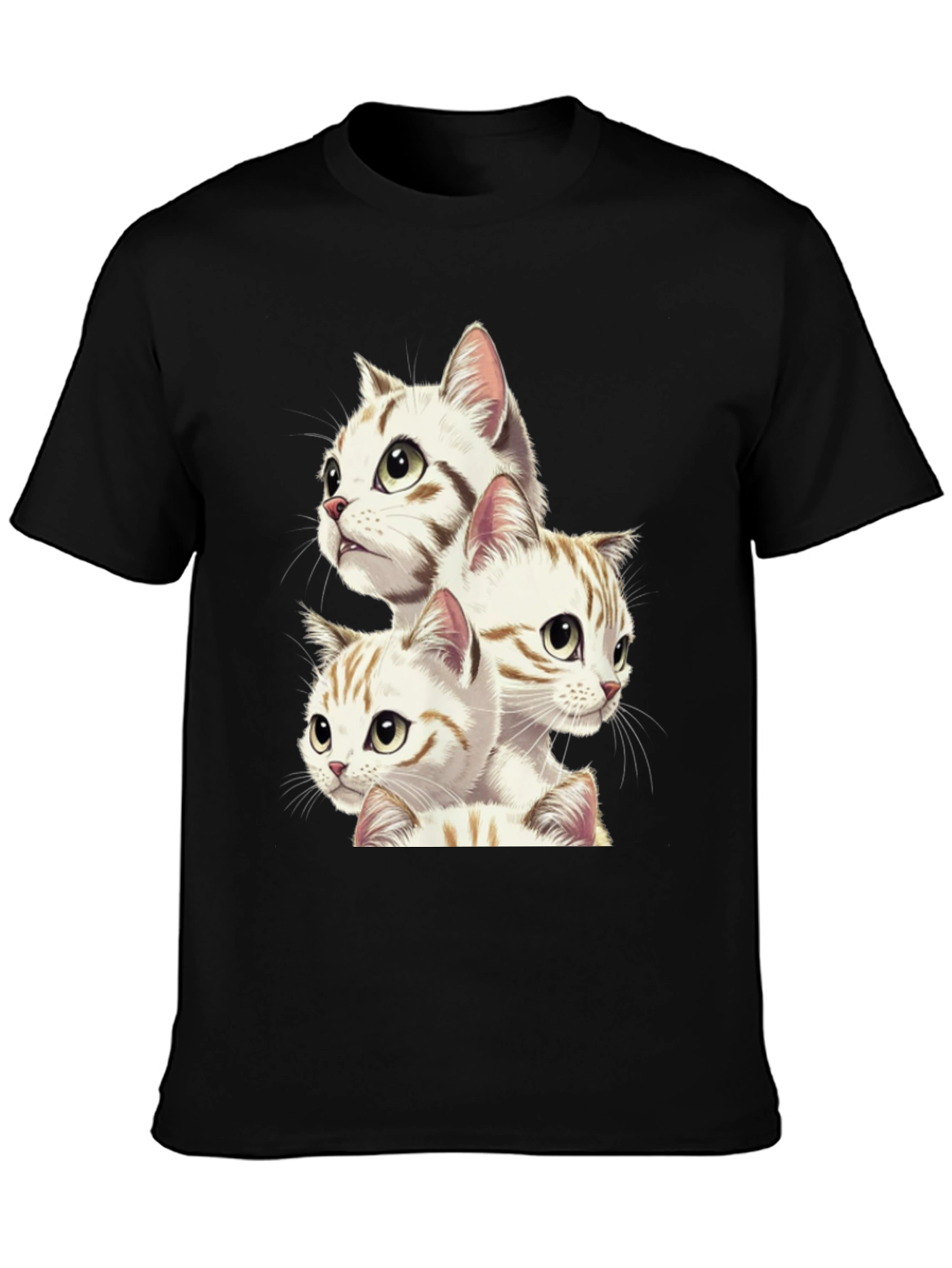 Black Cool Cats Graphic Tee - Purrfect Style! view 3