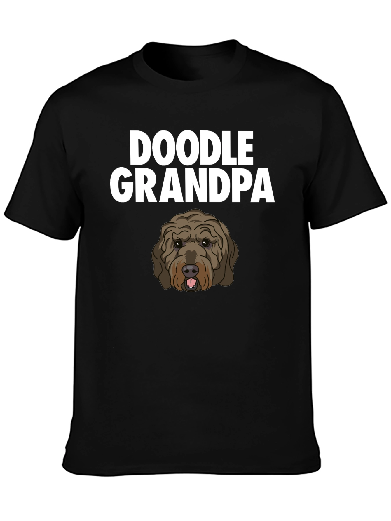 Black Doodle Grandpa T-Shirt - Dog Lover Gift view 3