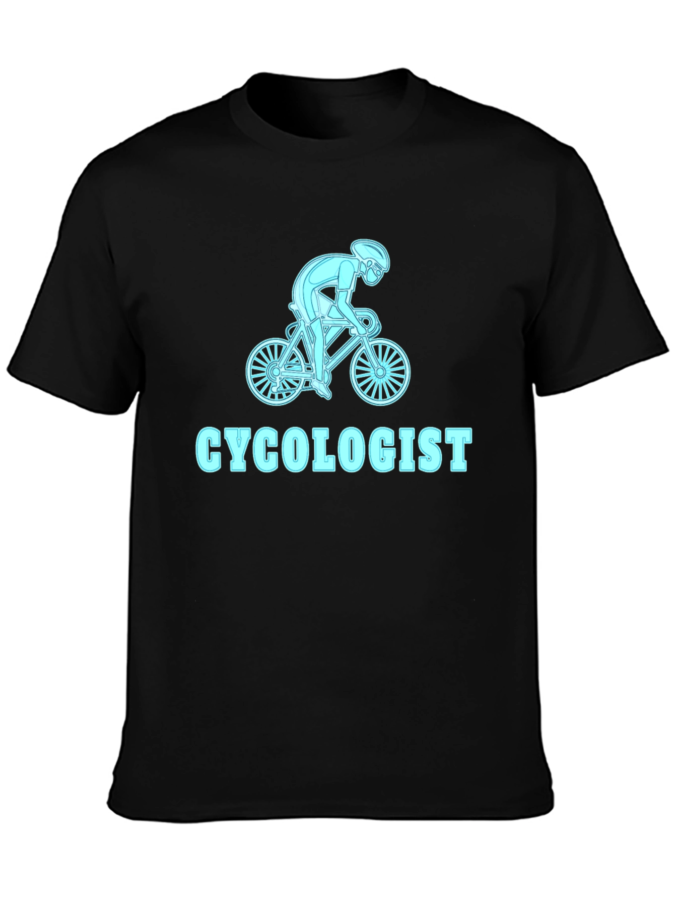 Black Cycologist T-Shirt - Cycling Enthusiast Tee view 3