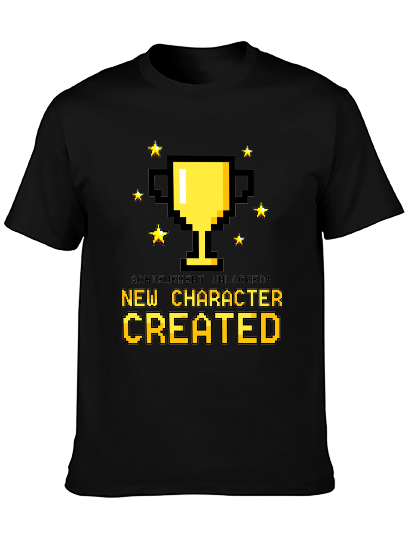 Black New Character Created Graphic T-Shirt view 3