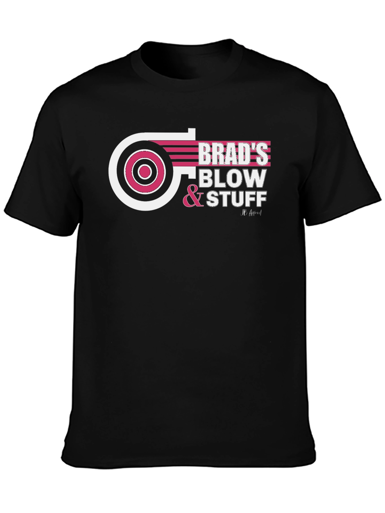 Black Brad's Blow & Stuff Funny Graphic Tee view 3