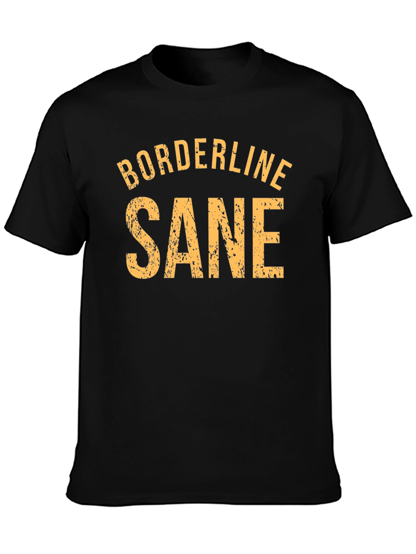 Black Borderline Sane Graphic T-Shirt view 3