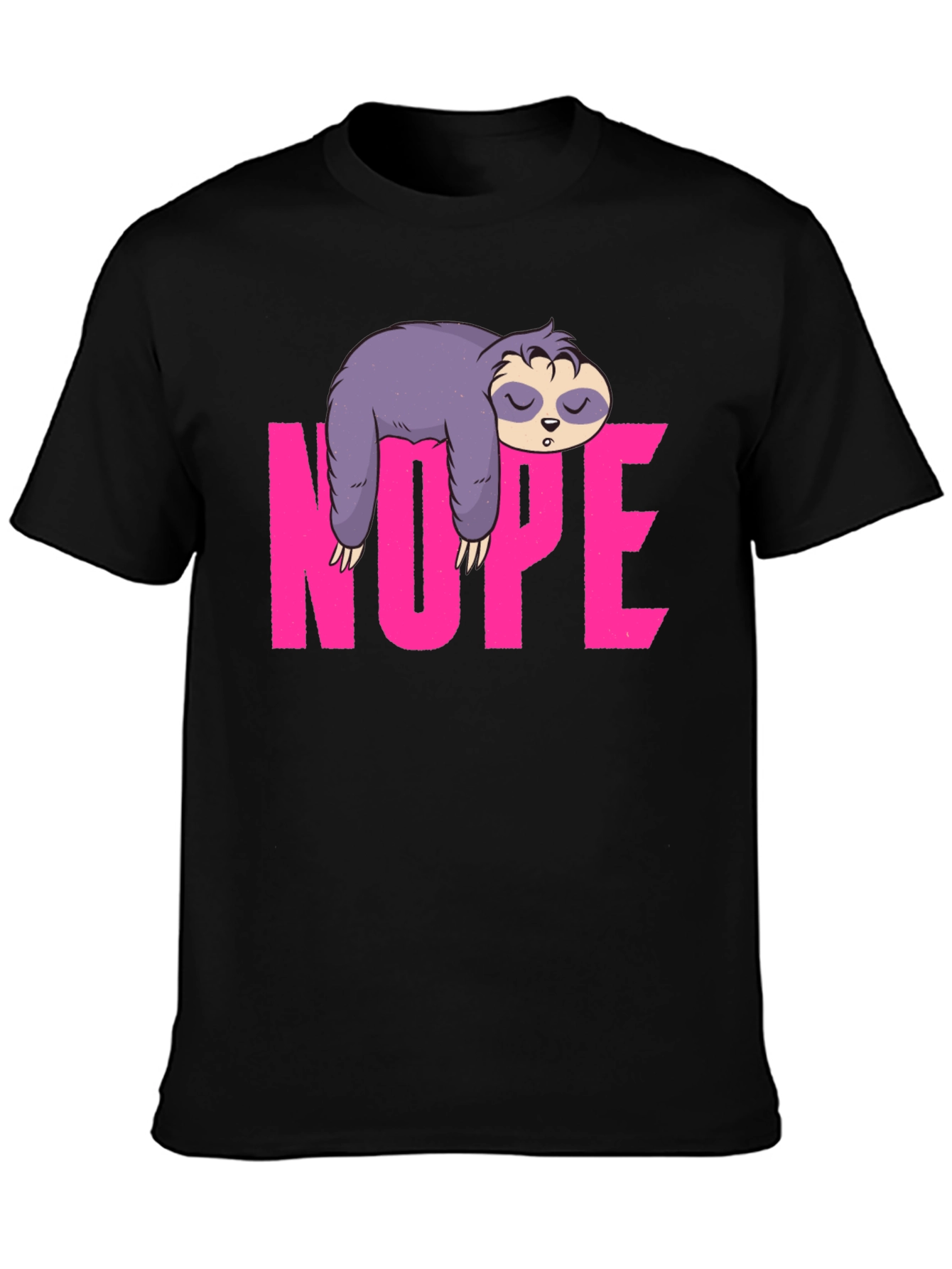 Black Sloth Nope Graphic Tee - Relaxed Fit view 3
