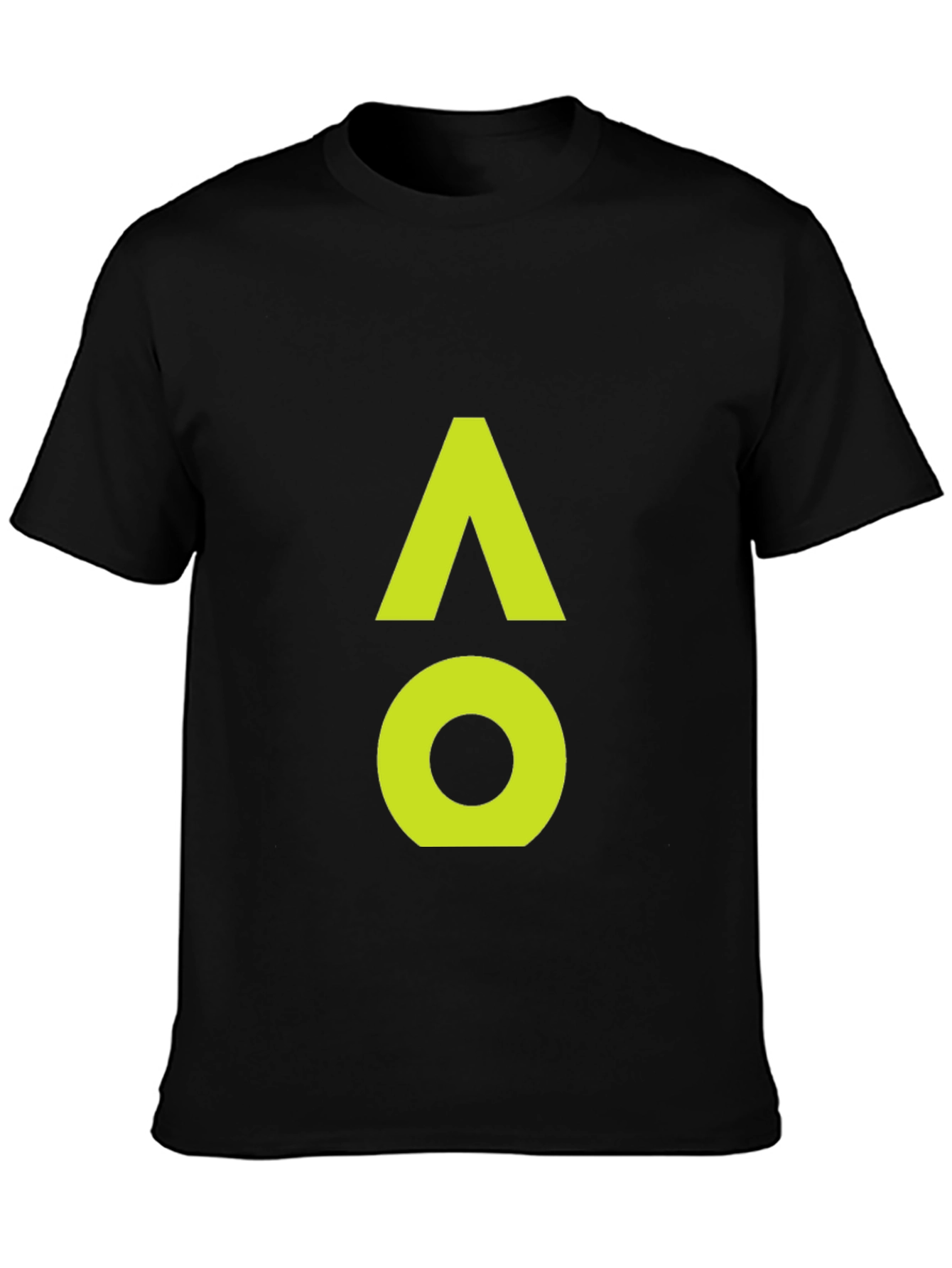 Black AO Symbol Graphic Tee - Modern Minimalist Design view 3