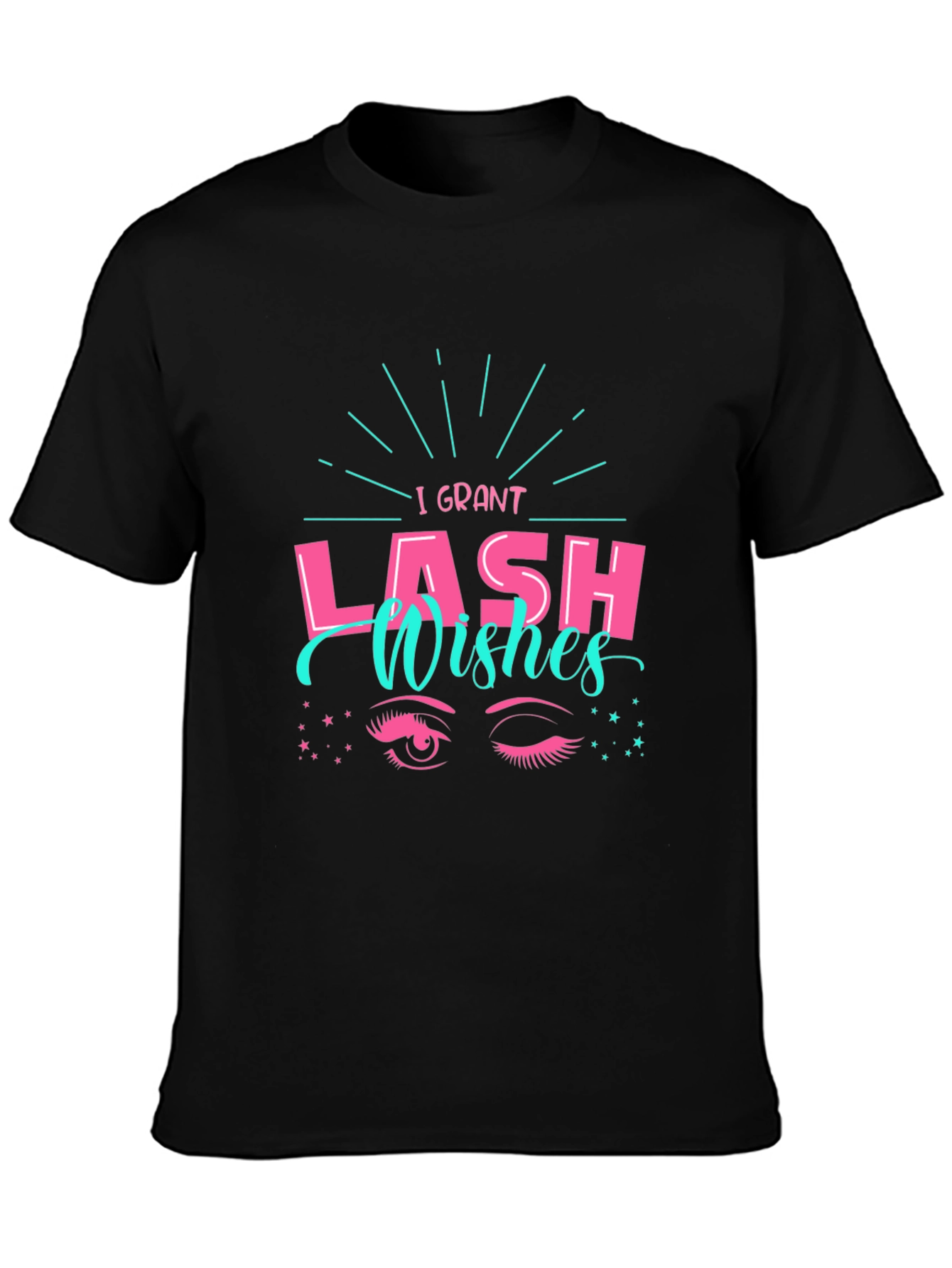 Black I Grant Lash Wishes Graphic Tee - Black view 3