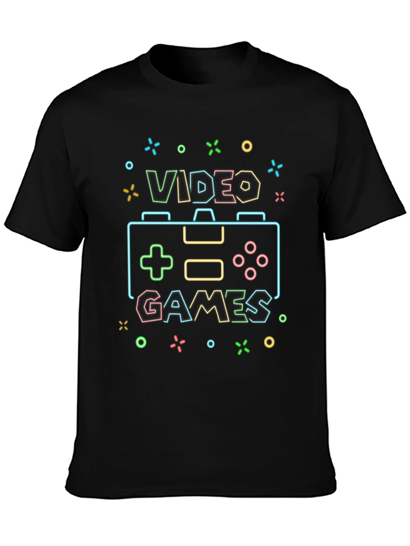 Black Video Games Controller Graphic Tee - Fun Casual Style view 3