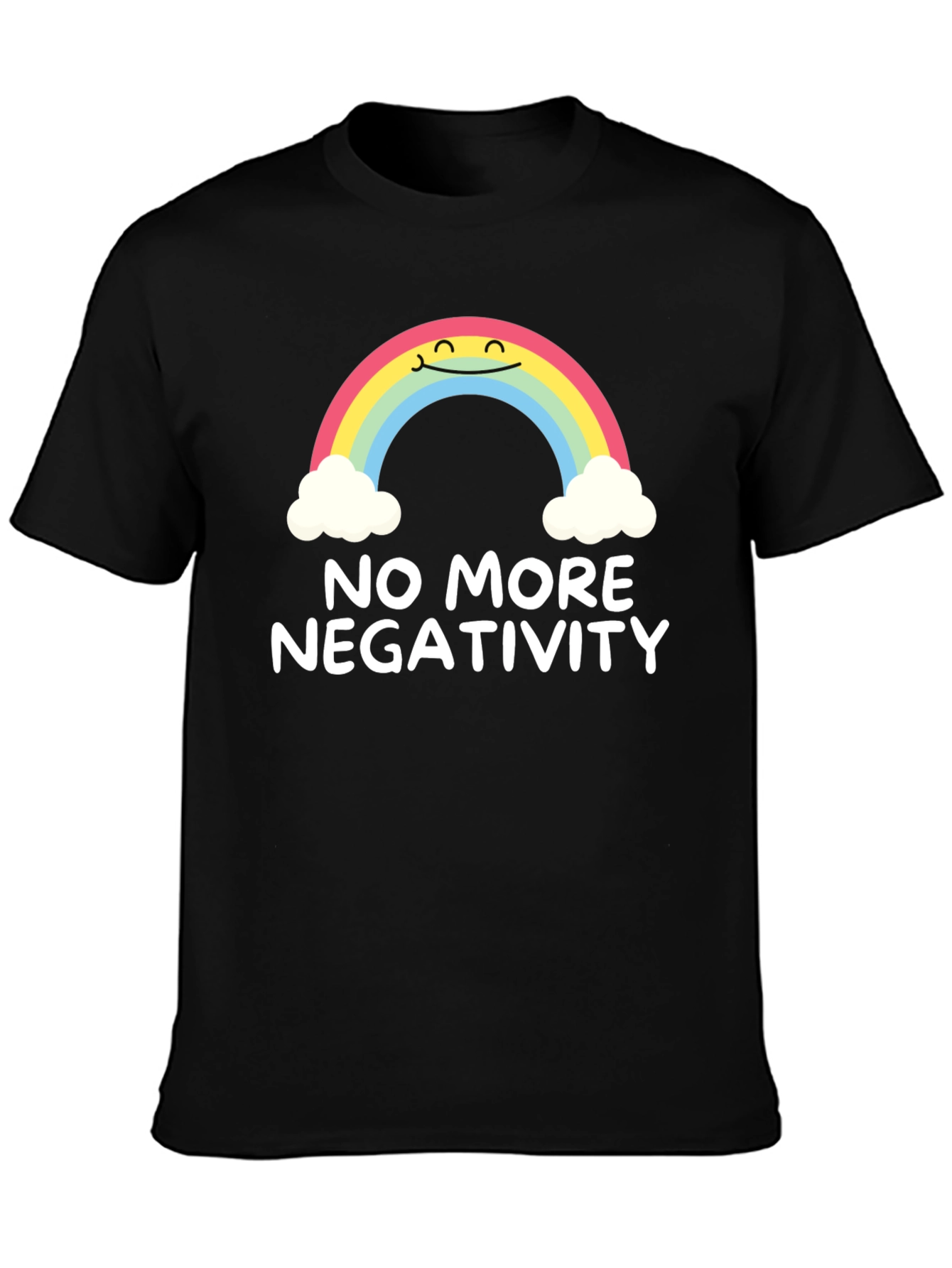 Optimistic Rainbow Graphic Tee - No More Negativity - 3