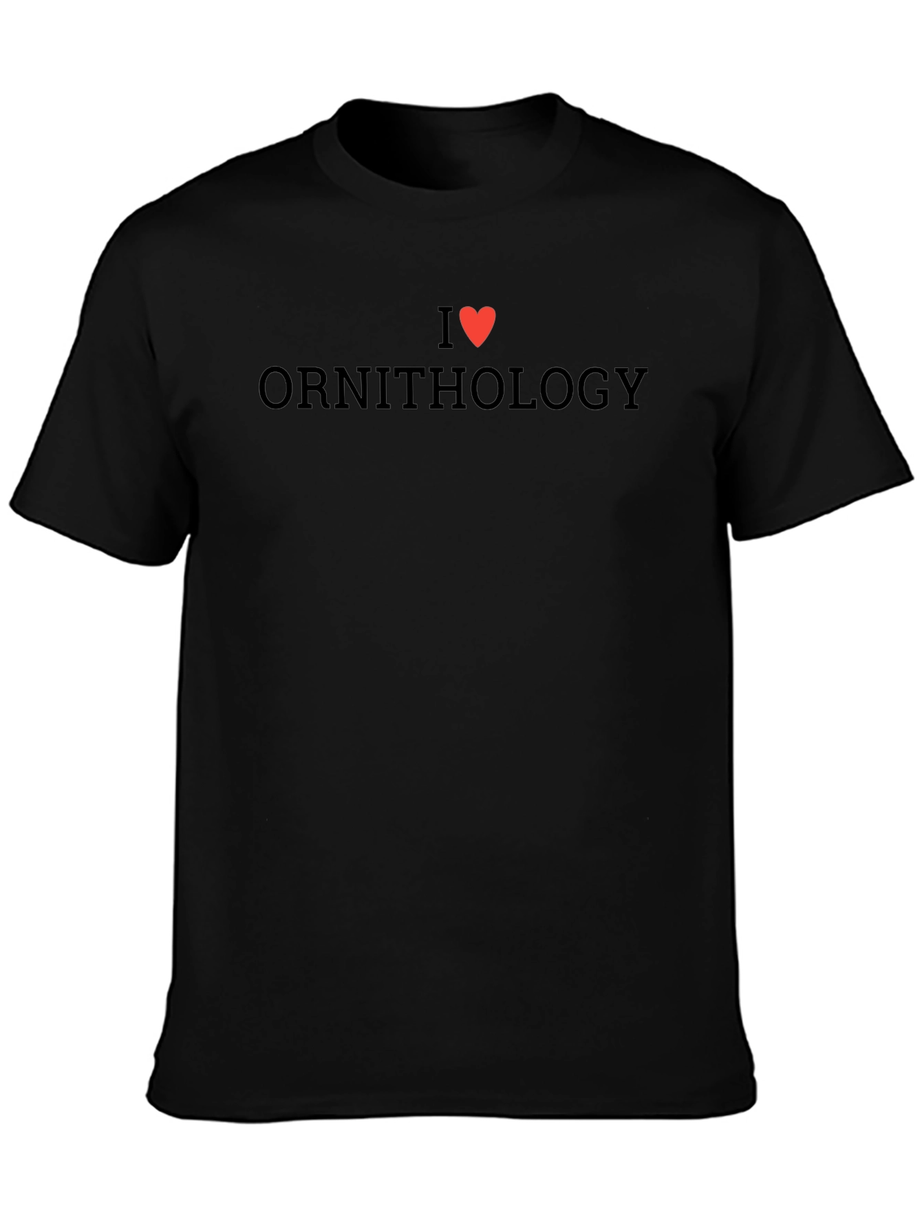 Black I Heart Ornithology Black T-Shirt view 3
