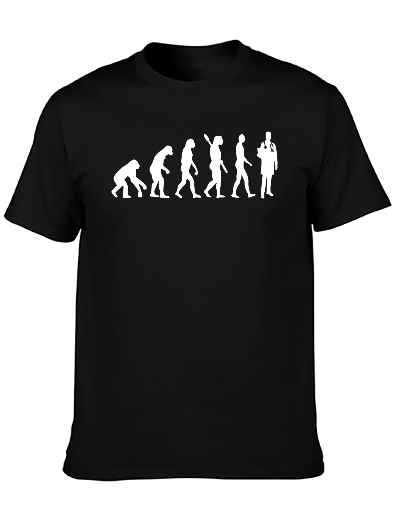 Black Evolution of Doctor Graphic T-Shirt view 3