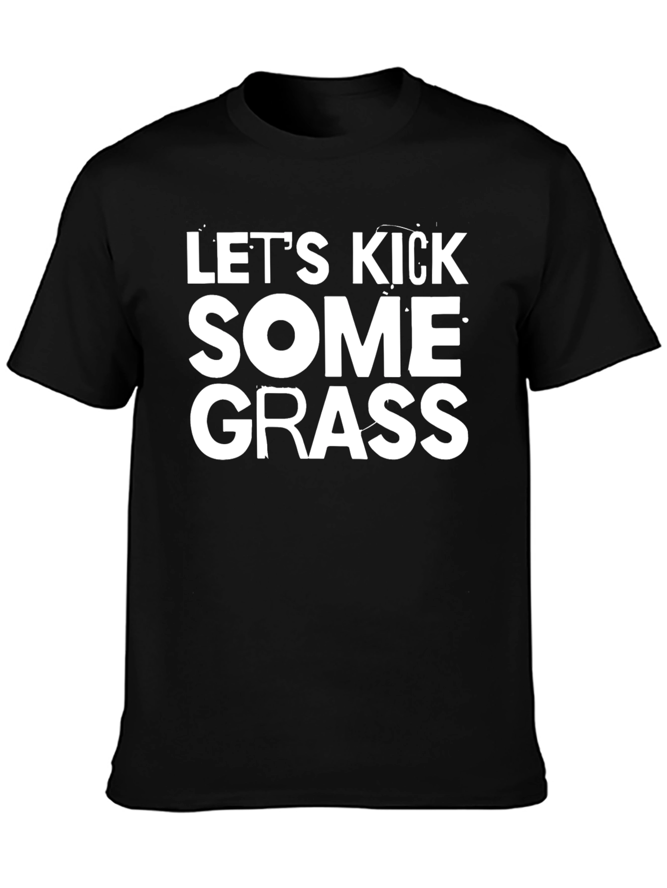 Black Let's Kick Some Grass Graphic Tee view 3