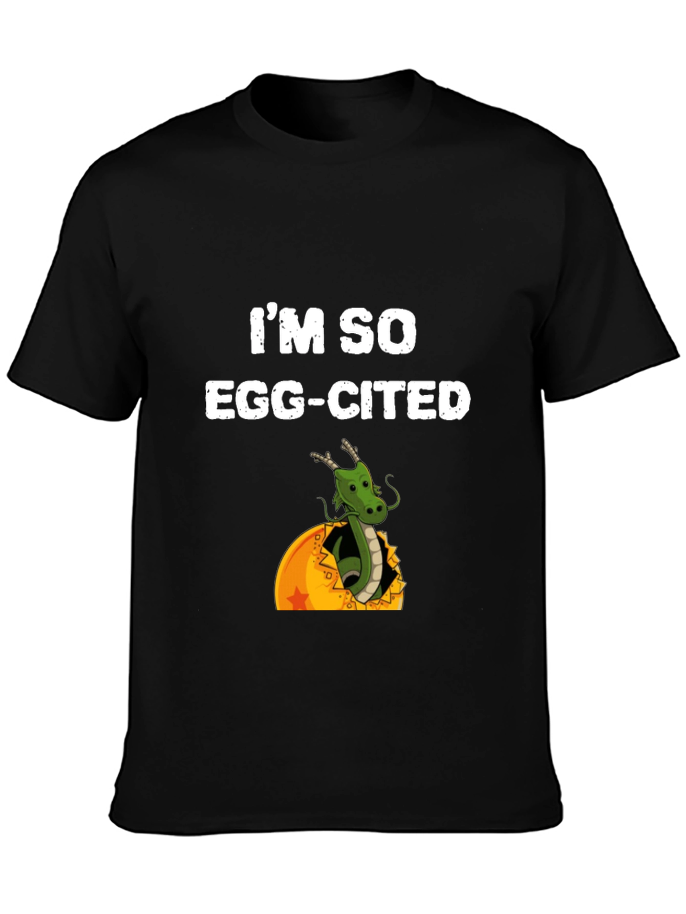Black I'm So Egg-Cited T-Shirt view 3
