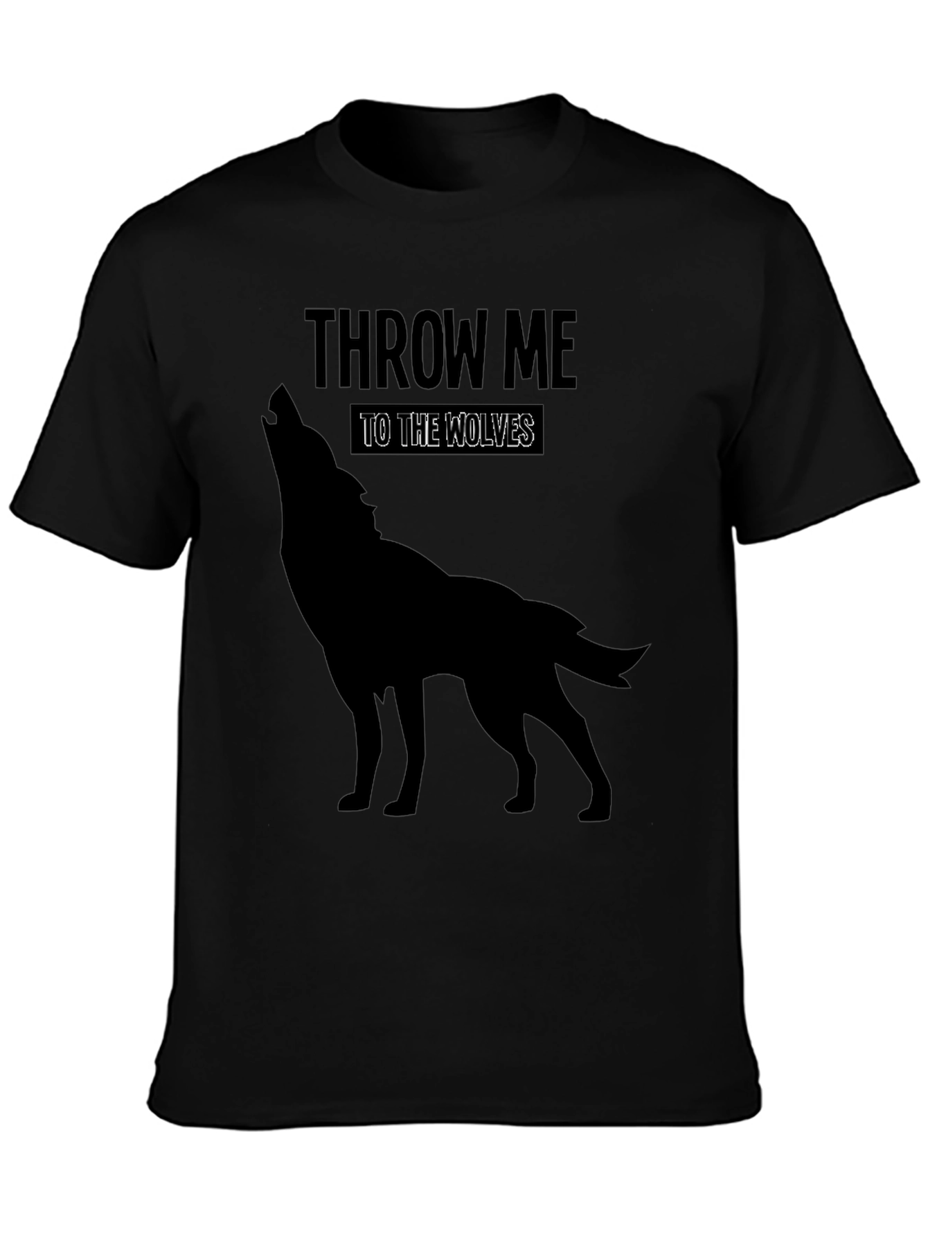 Black Throw Me to the Wolves Graphic T-Shirt view 3