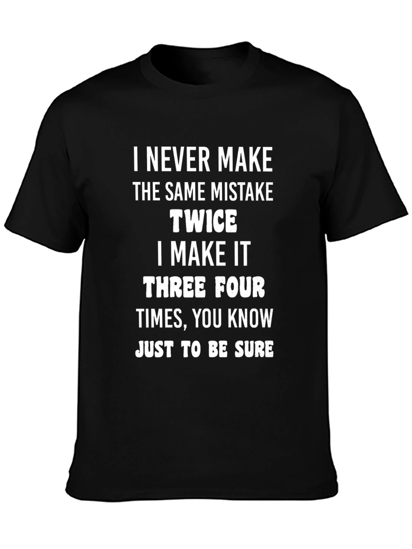 Black Funny Mistake T-Shirt view 3