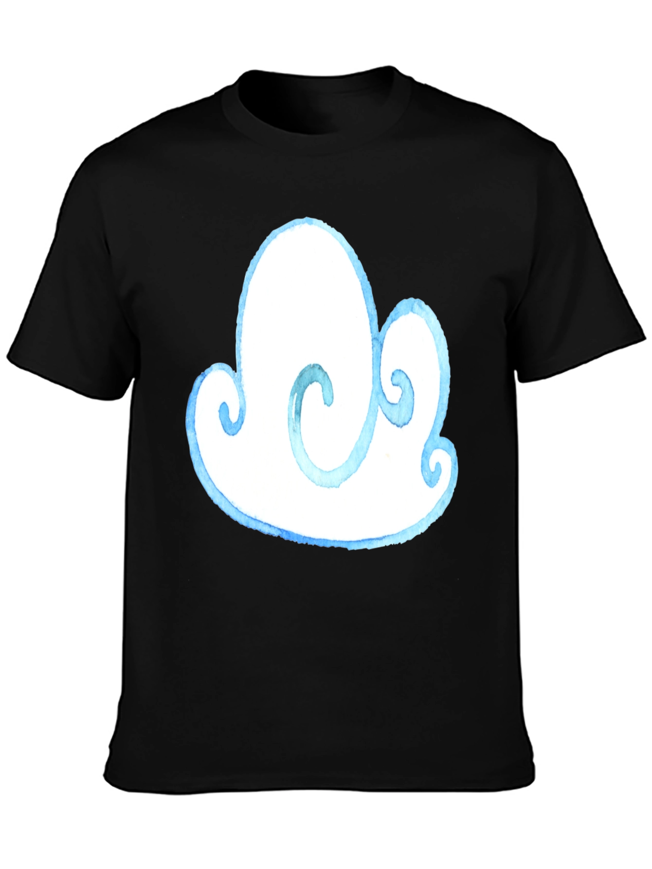 Black Cloud Graphic Tee - Black Cotton T-Shirt view 3