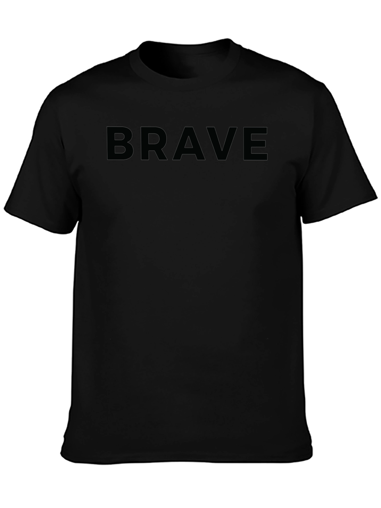 Black Brave Graphic Tee - Bold Statement T-Shirt view 3