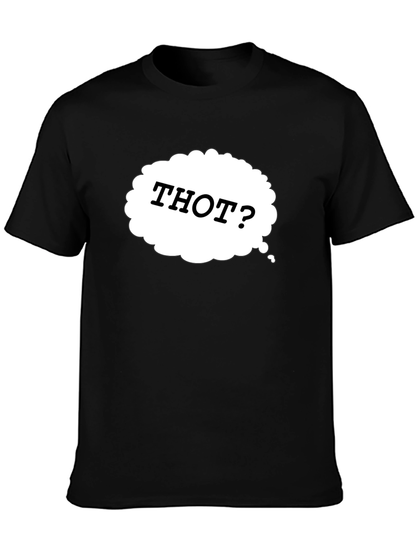 Black Thot? Novelty Graphic Black T-Shirt view 3