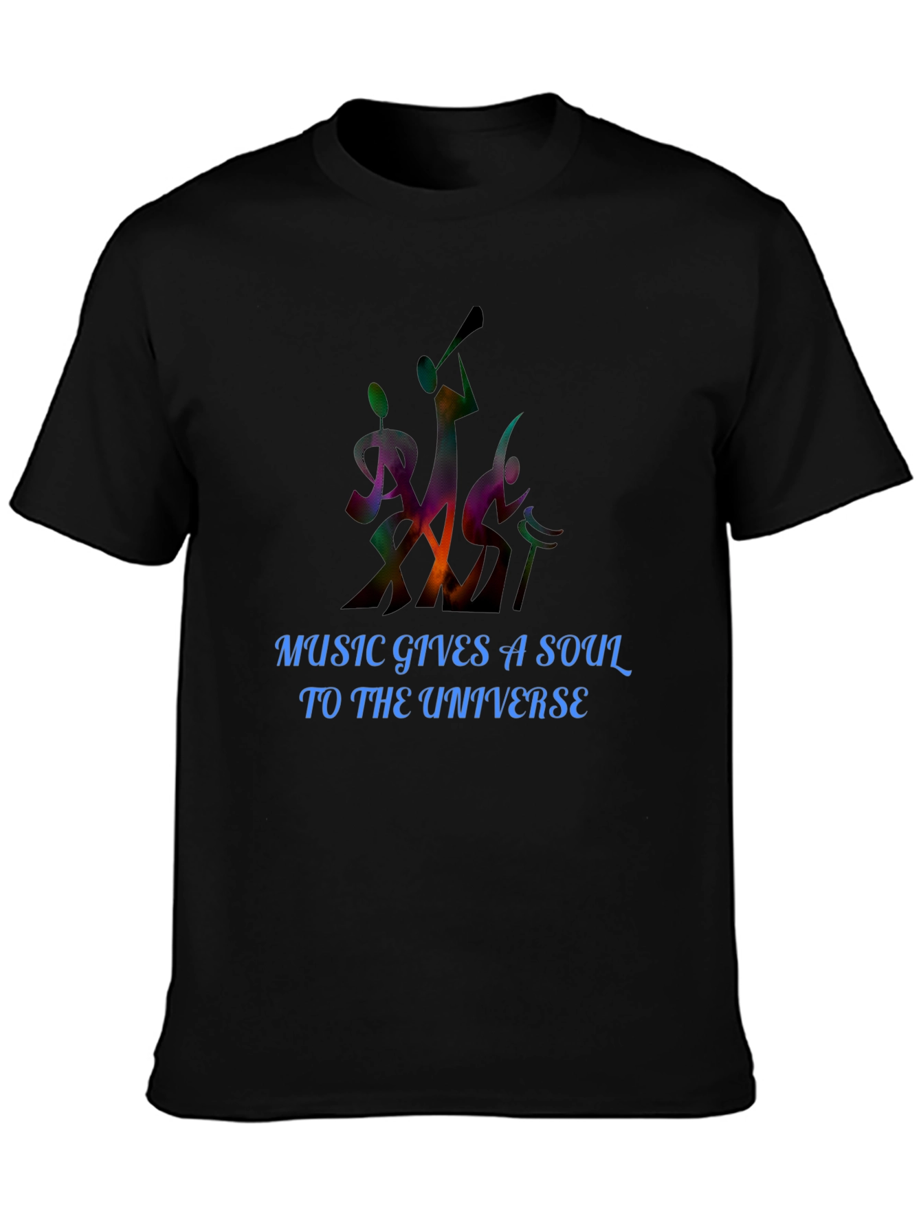 Black Music Gives Soul Tee - Black Graphic T-Shirt view 3