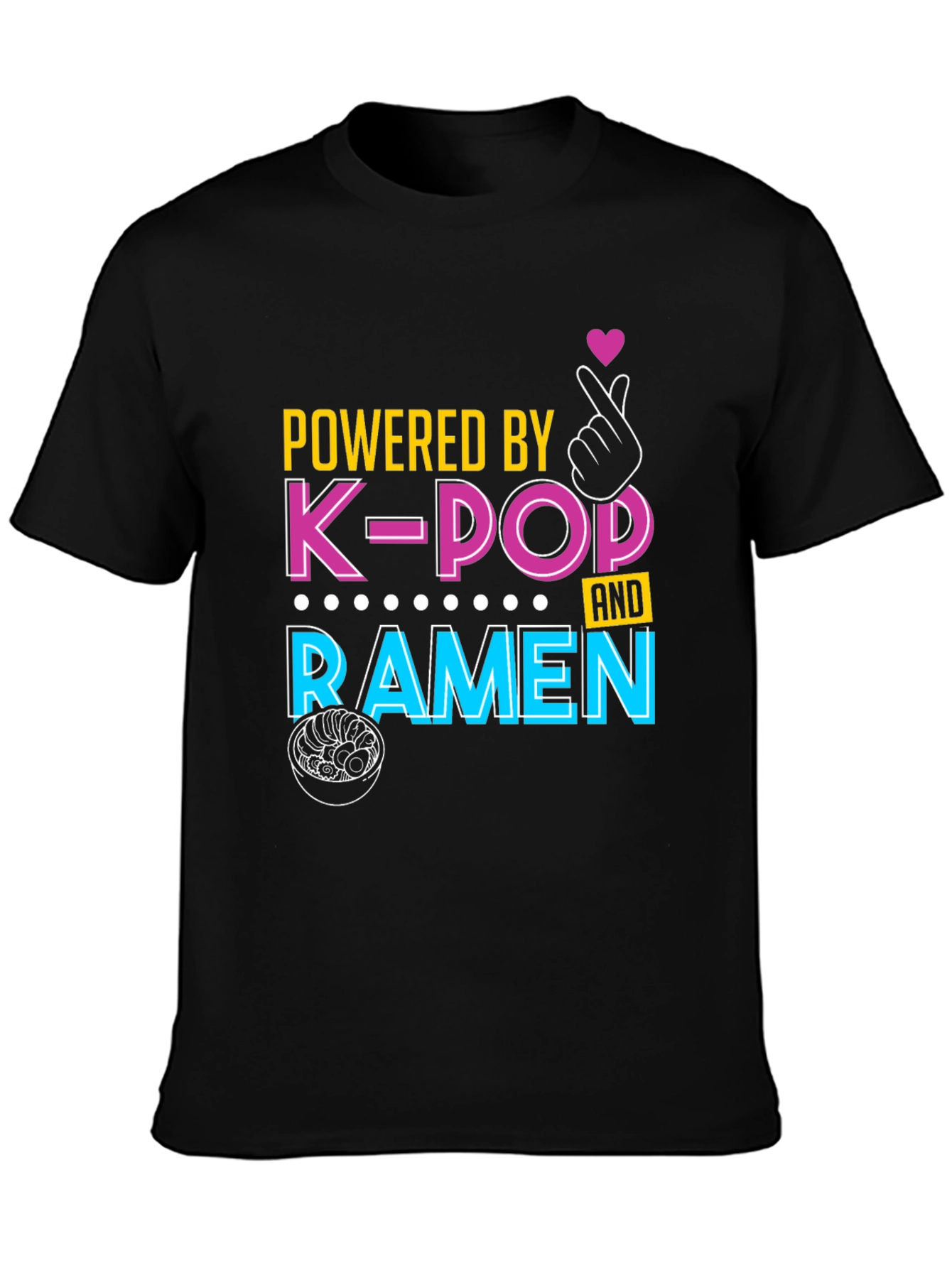 Powered By K-Pop and Ramen T-Shirt - 3