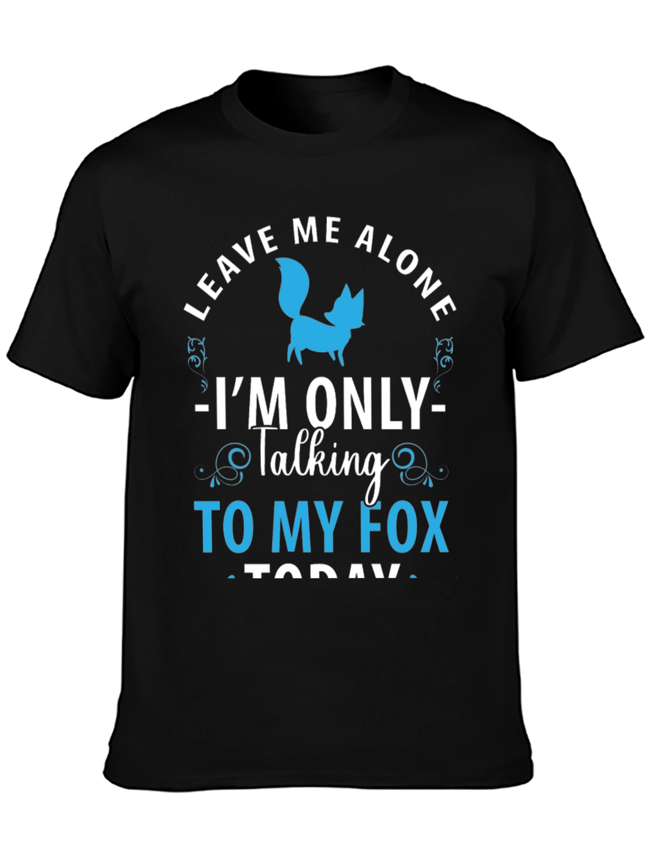 Black Leave Me Alone Fox T-Shirt - Animal Lover Tee view 3