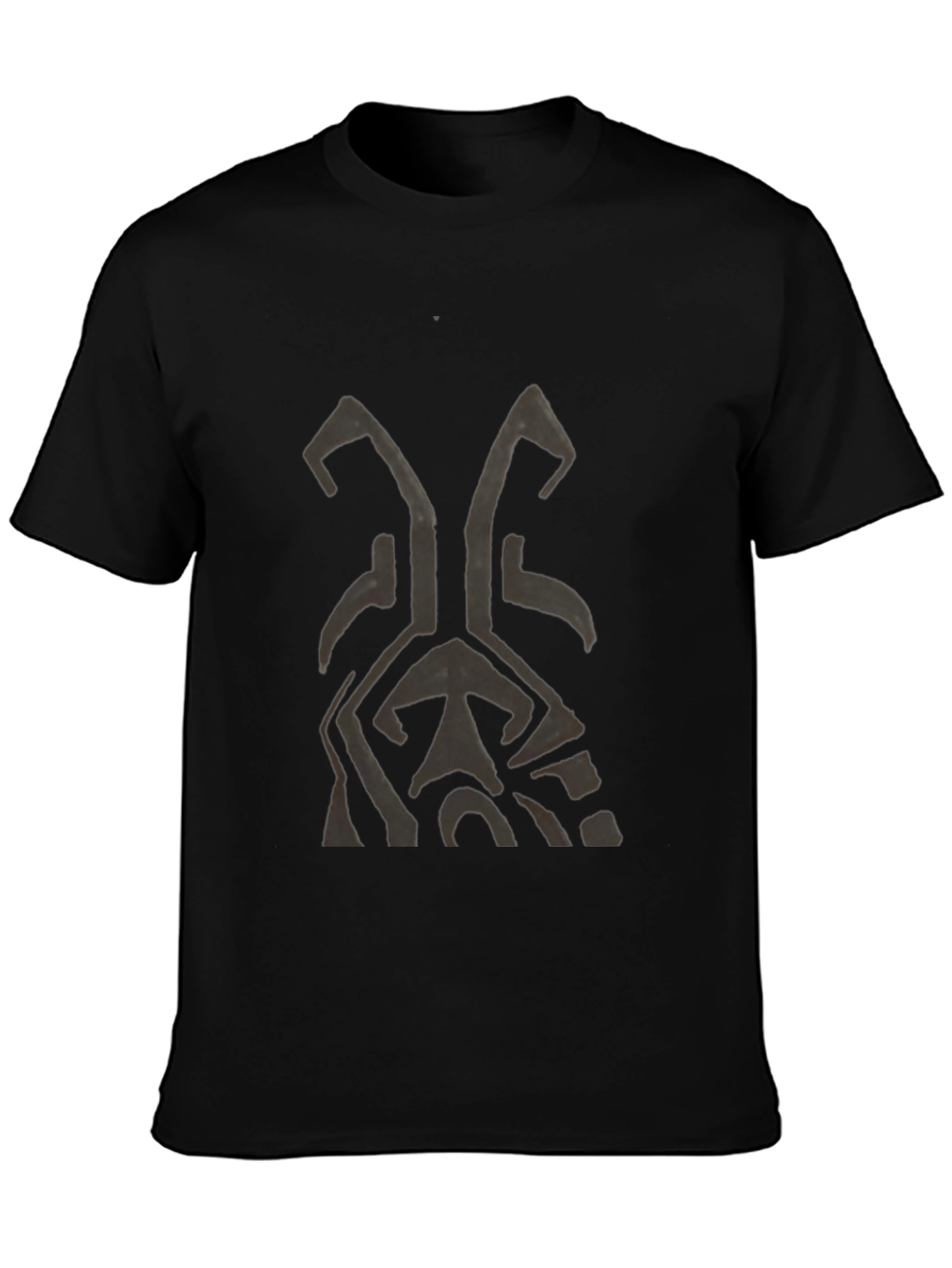 Black Abstract Graphic Black T-Shirt view 3