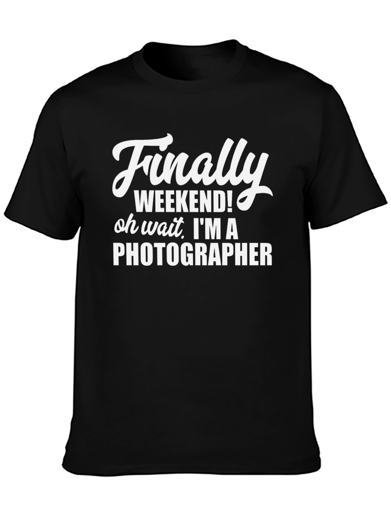 Black Photographer Weekend T-Shirt - Funny Photography Tee view 3