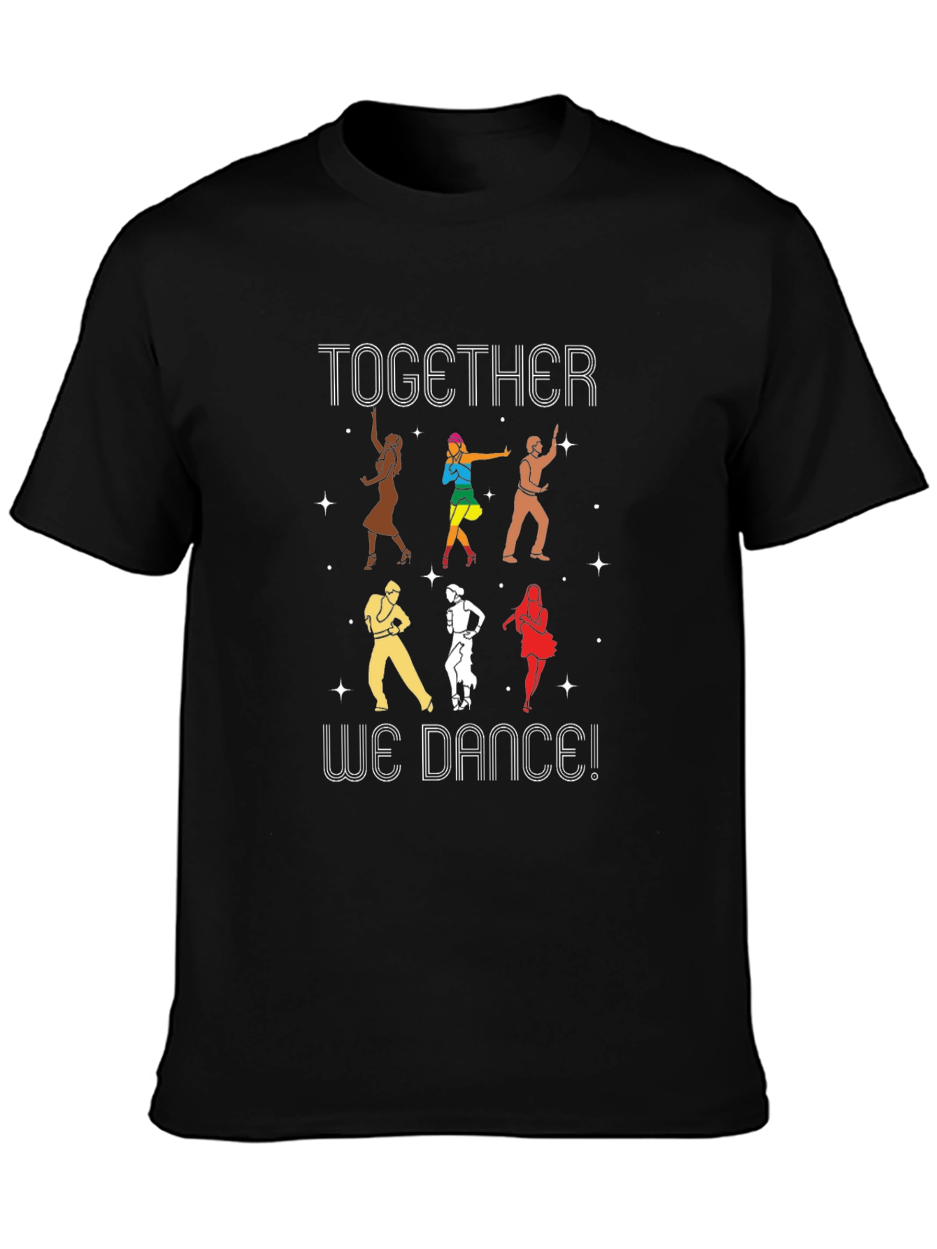 Black Together We Dance T-Shirt - Fun & Colorful! view 3