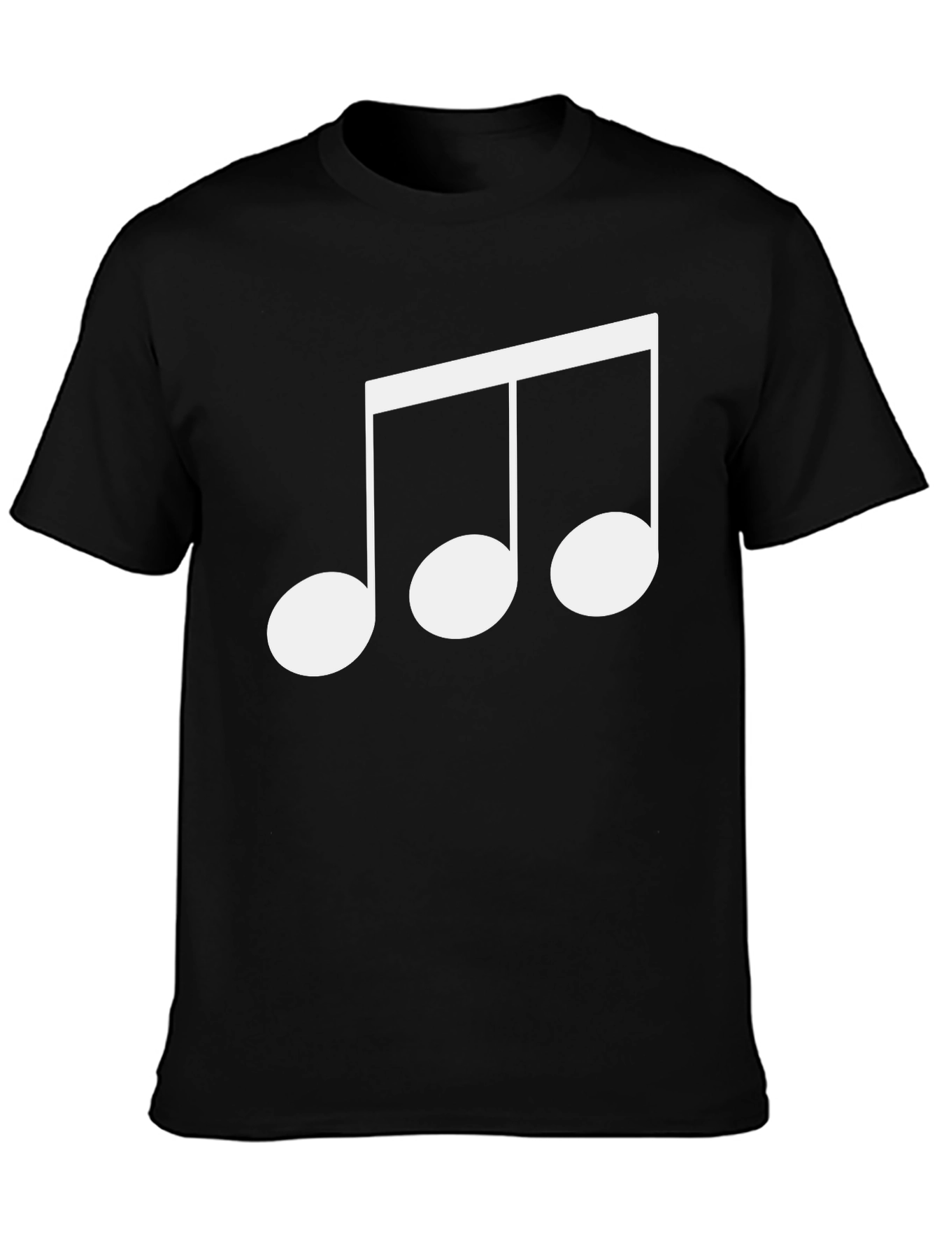 Black Musical Note Graphic Black T-Shirt view 3