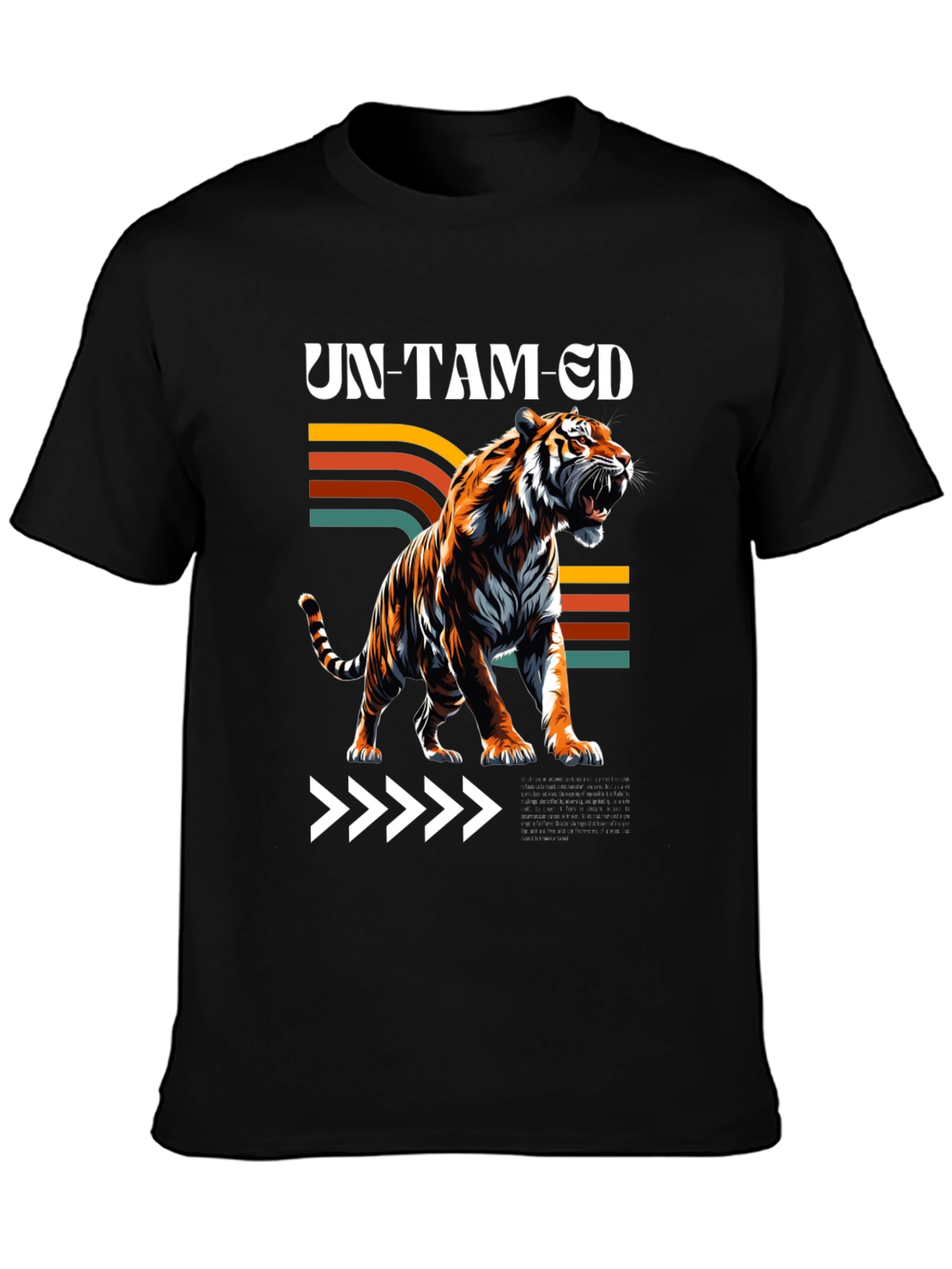 Black Untamed Tiger Graphic T-Shirt view 3