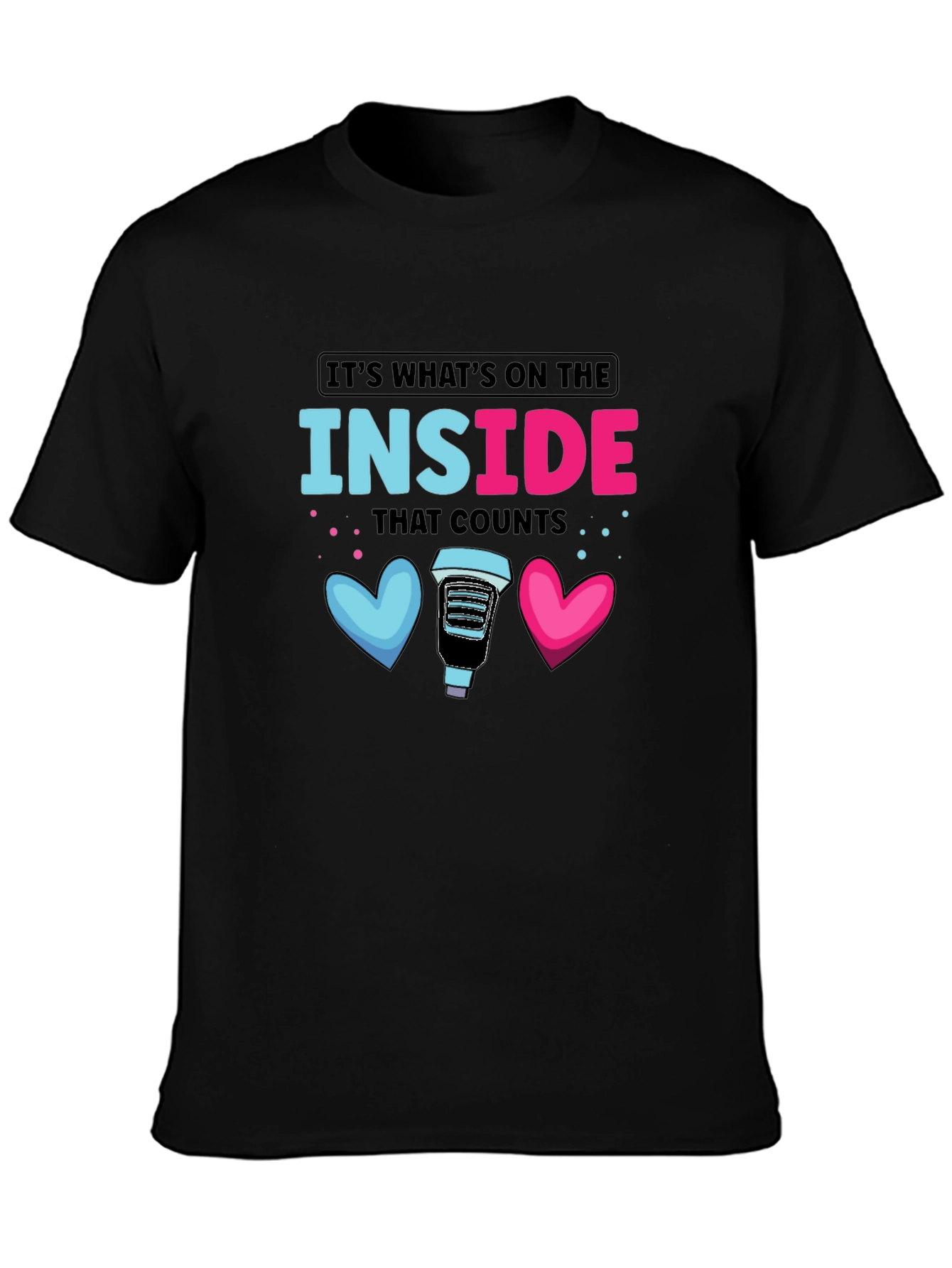 Black It's What's on the Inside T-Shirt view 3