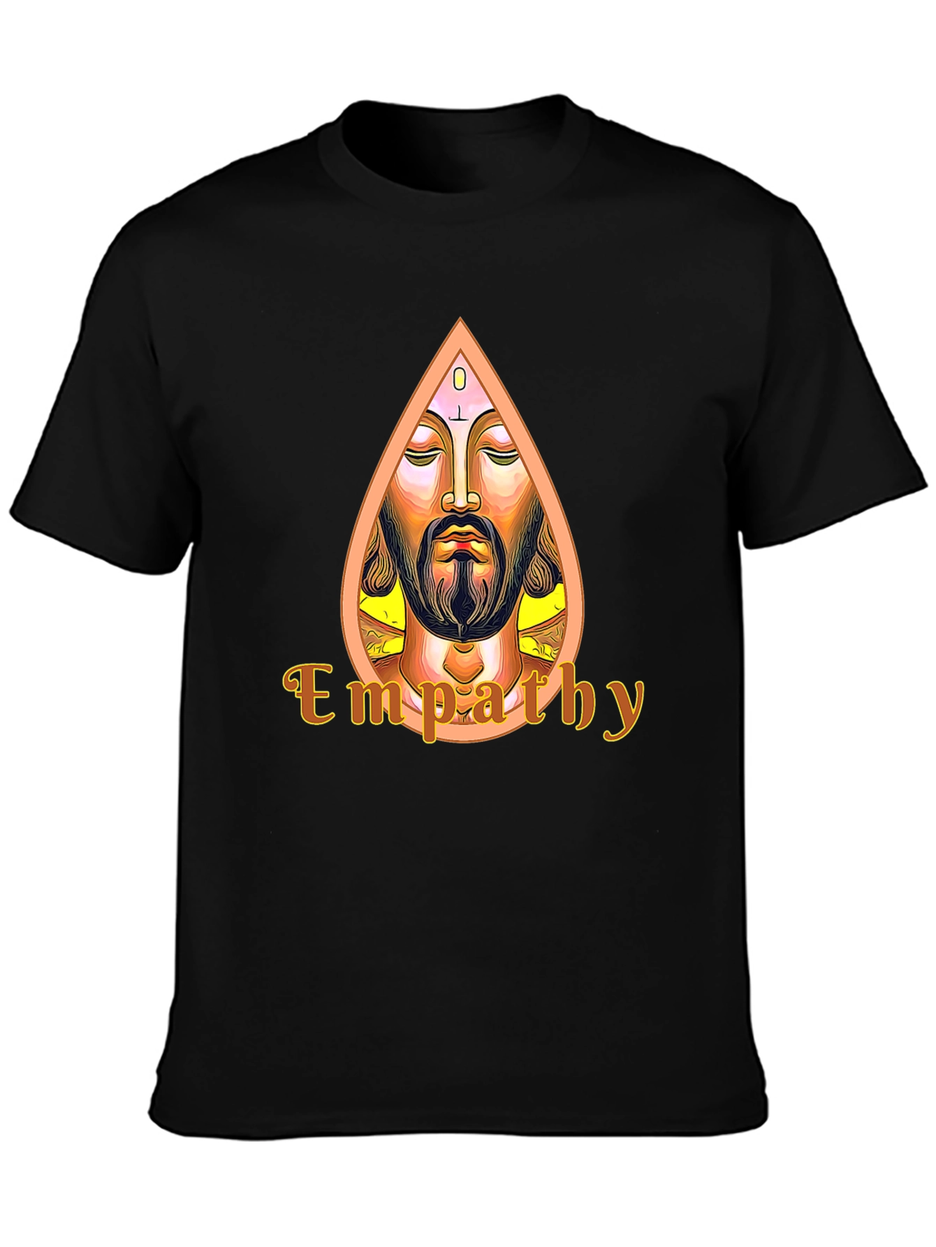 Black Empathy Graphic Tee - Spiritual Art T-Shirt view 3