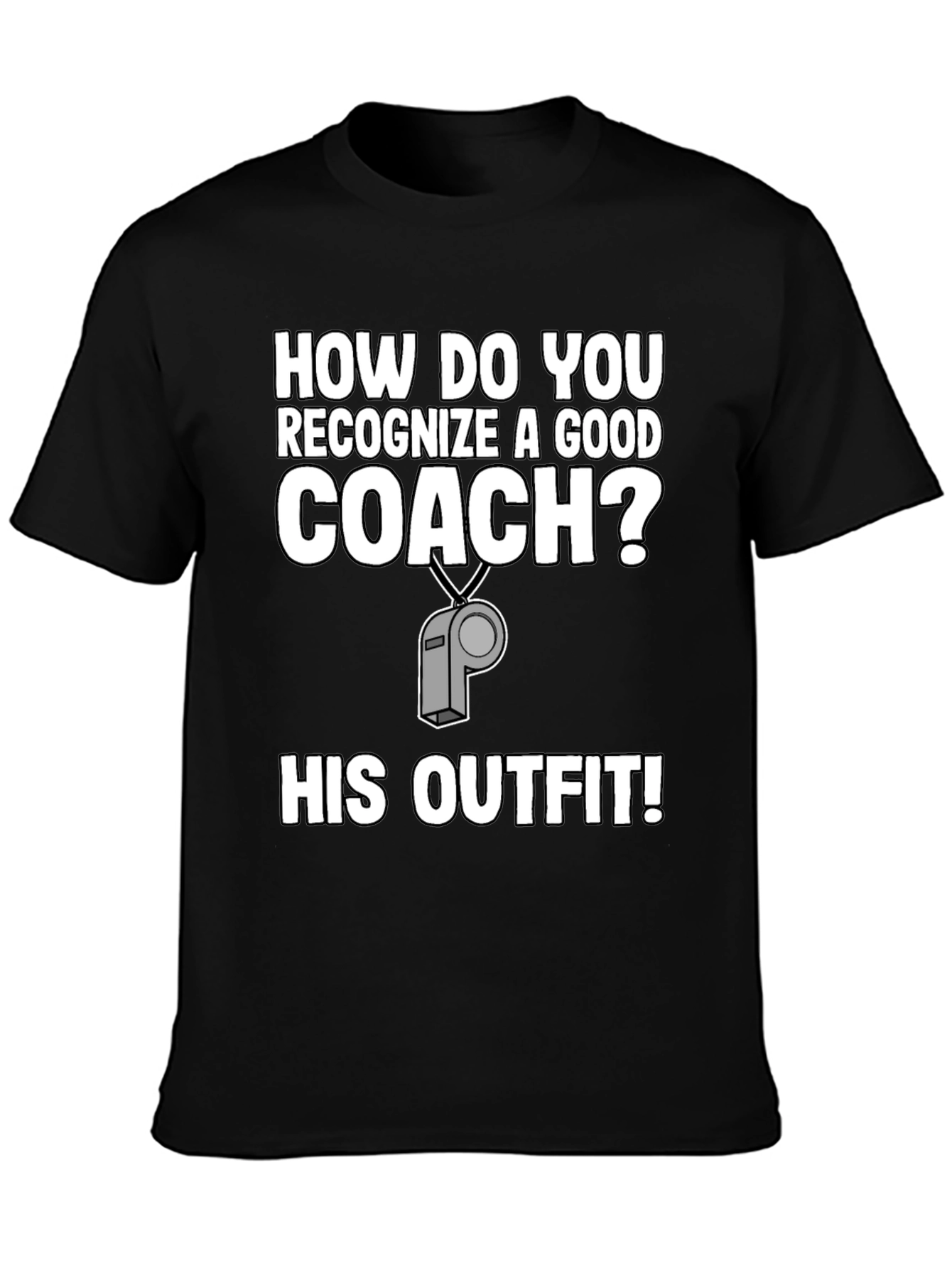 Black Funny Coach Outfit T-Shirt view 3