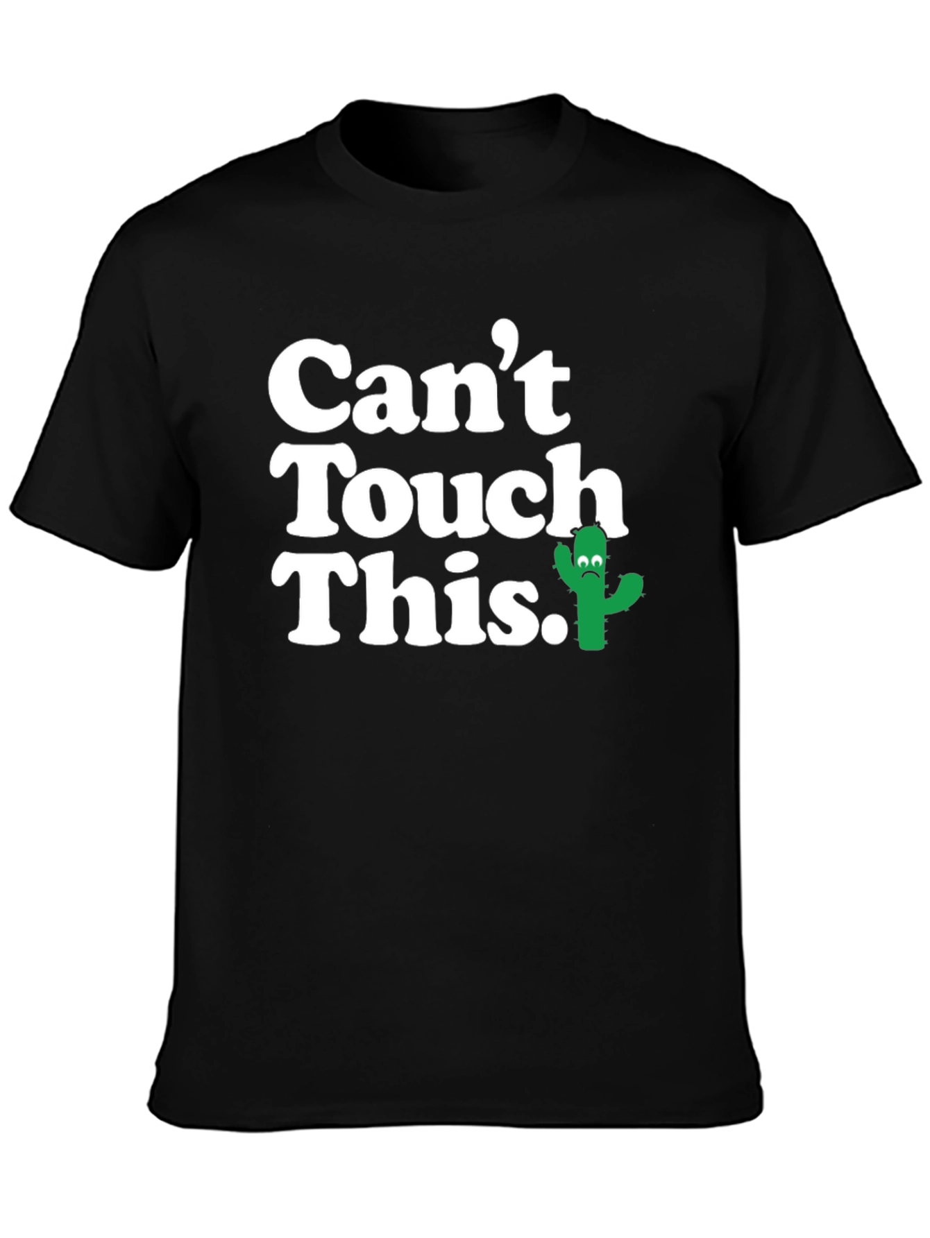 Black Men's 'Can't Touch This' Cactus Graphic T-Shirt view 3