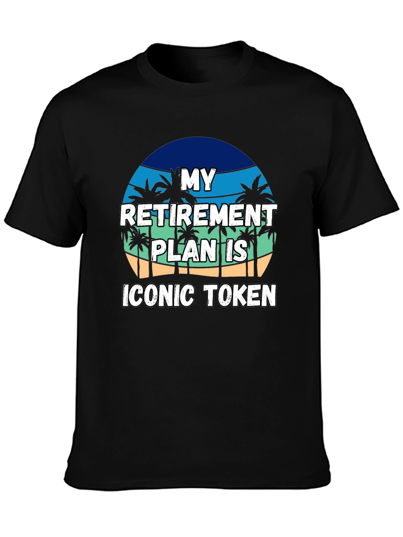 Black Retirement Plan Iconic Token T-Shirt view 3