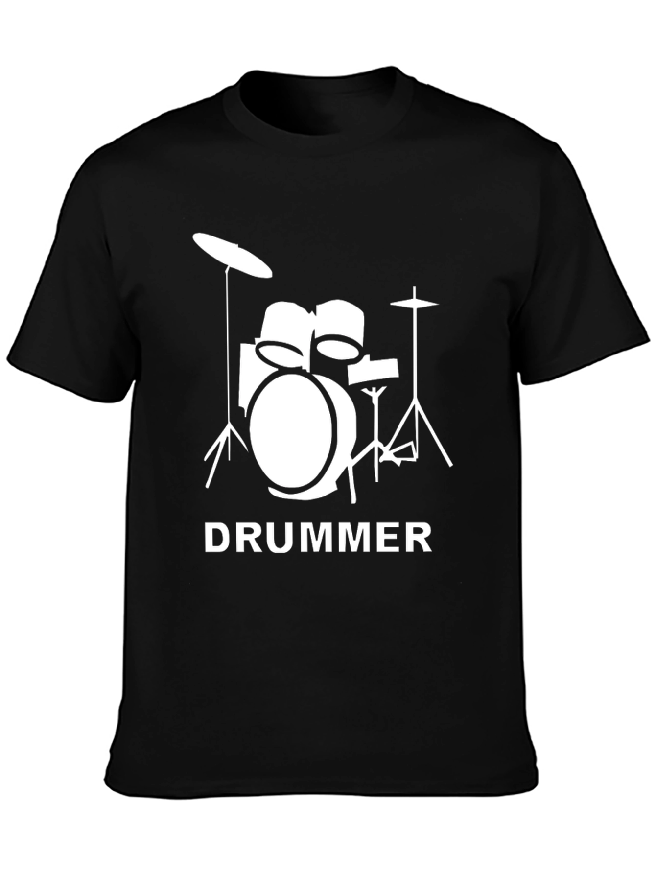 Black Drummer T-Shirt - Music Lover's Tee view 3