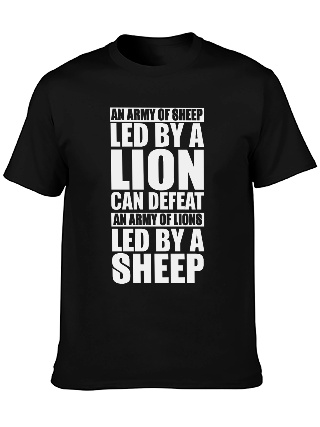 Black Lion Led Sheep T-Shirt view 3