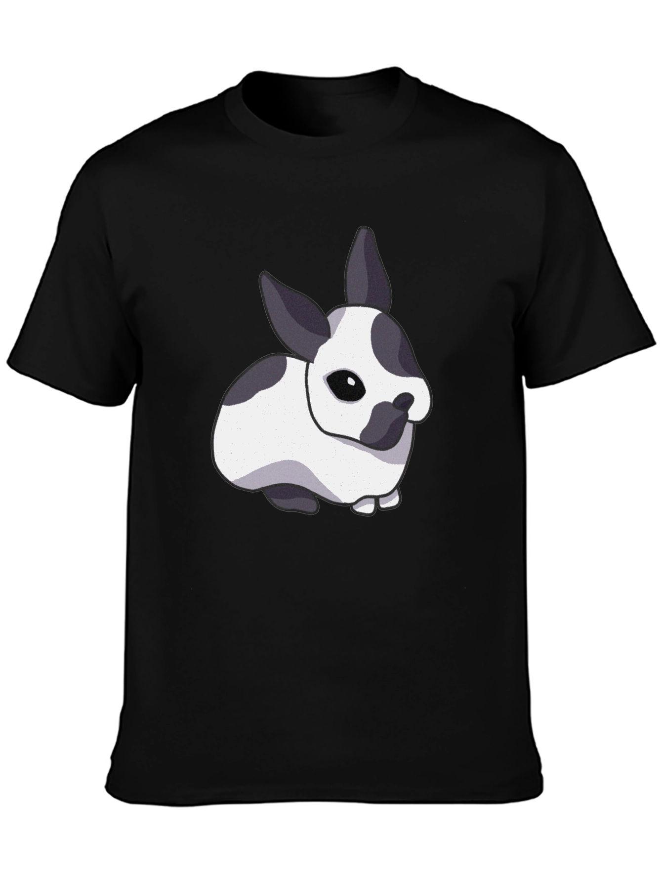Black Cute Bunny Graphic T-Shirt - Black view 3