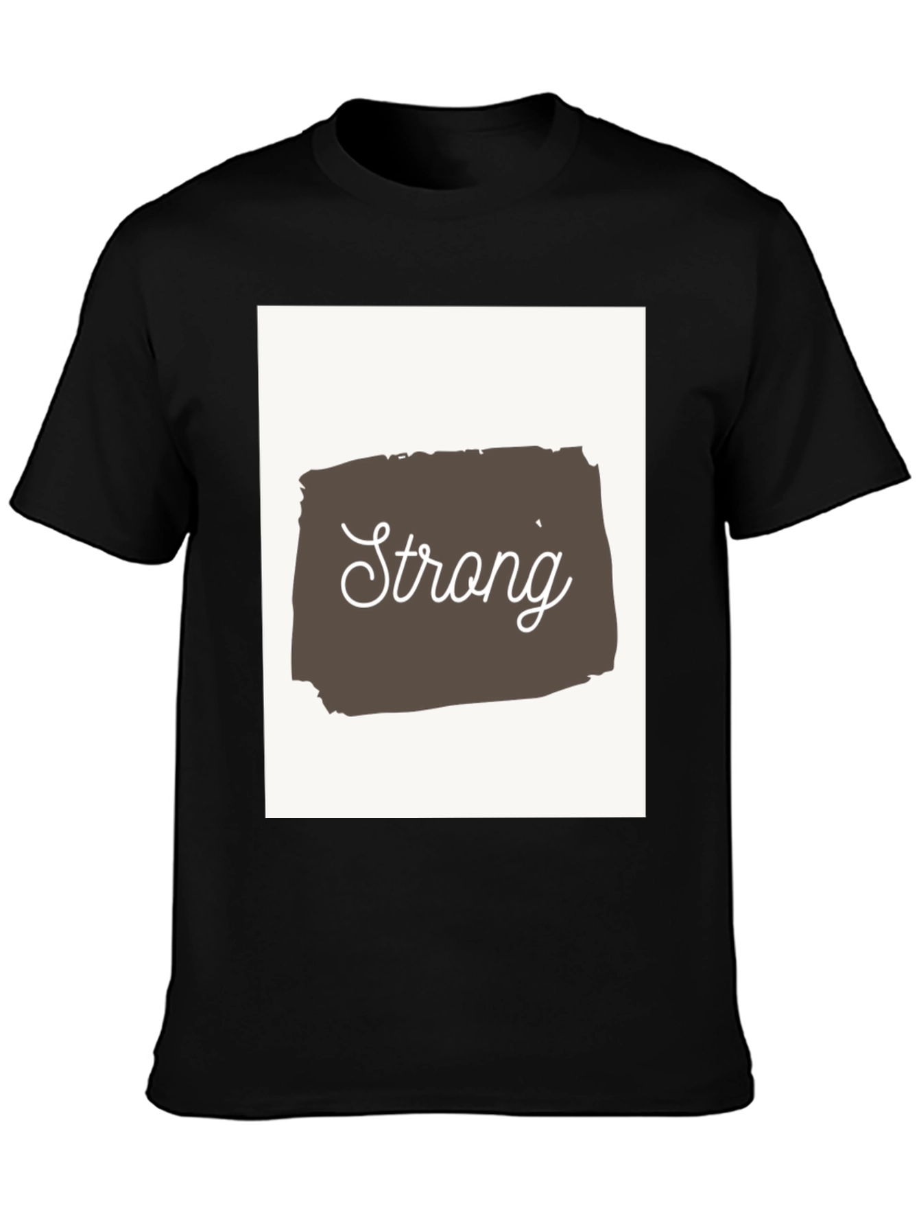 Black Strong Graphic Tee - Motivational Shirt view 3