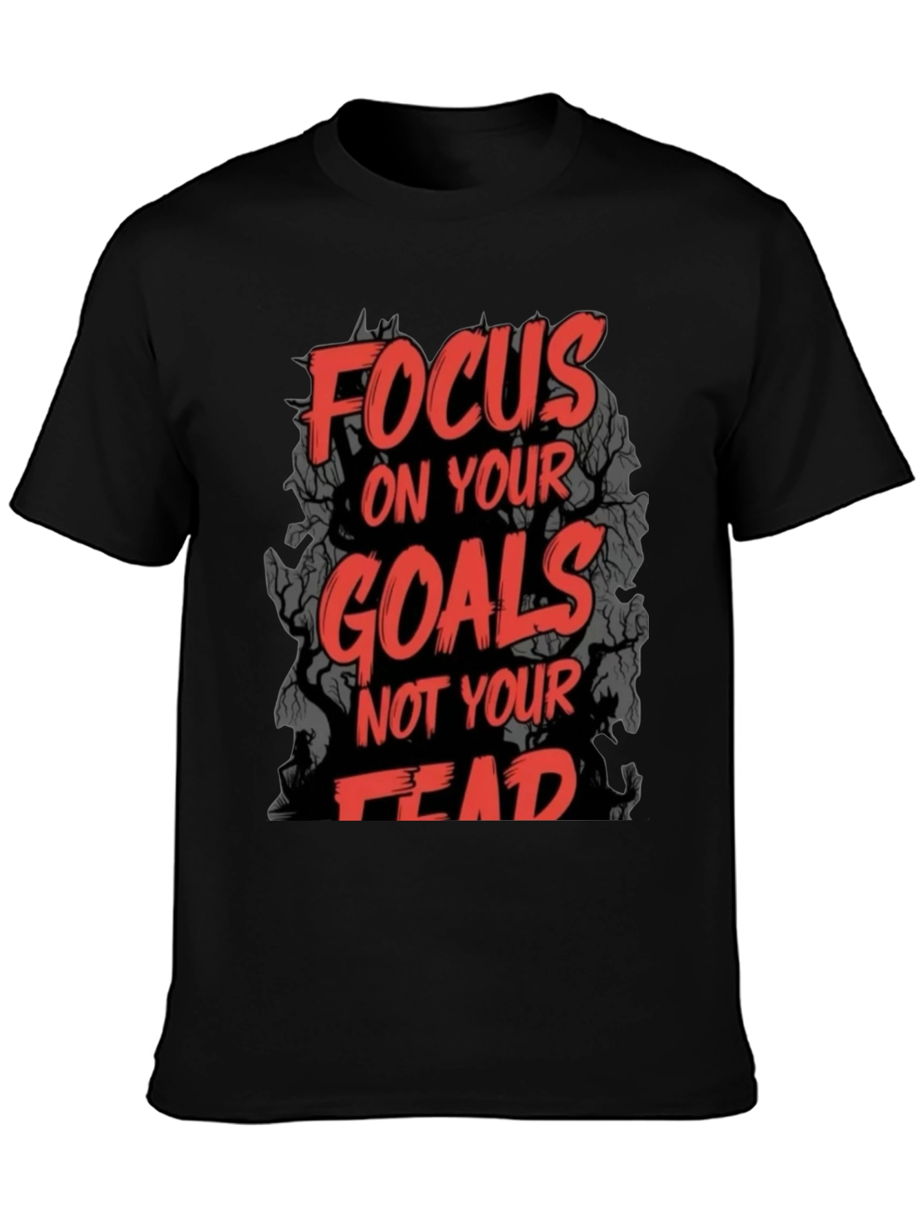 Black Focus on Goals Graphic T-Shirt view 3