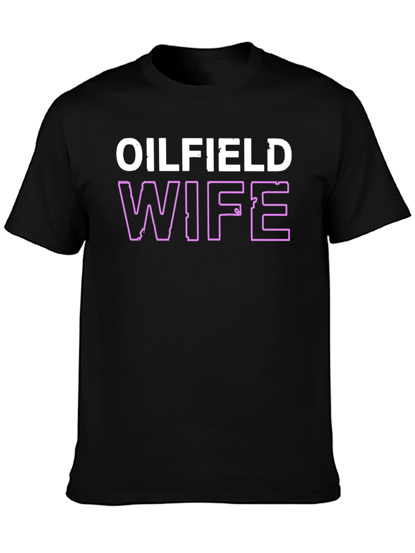 Oilfield Wife Graphic T-Shirt - Black Crew Neck Tee - 3