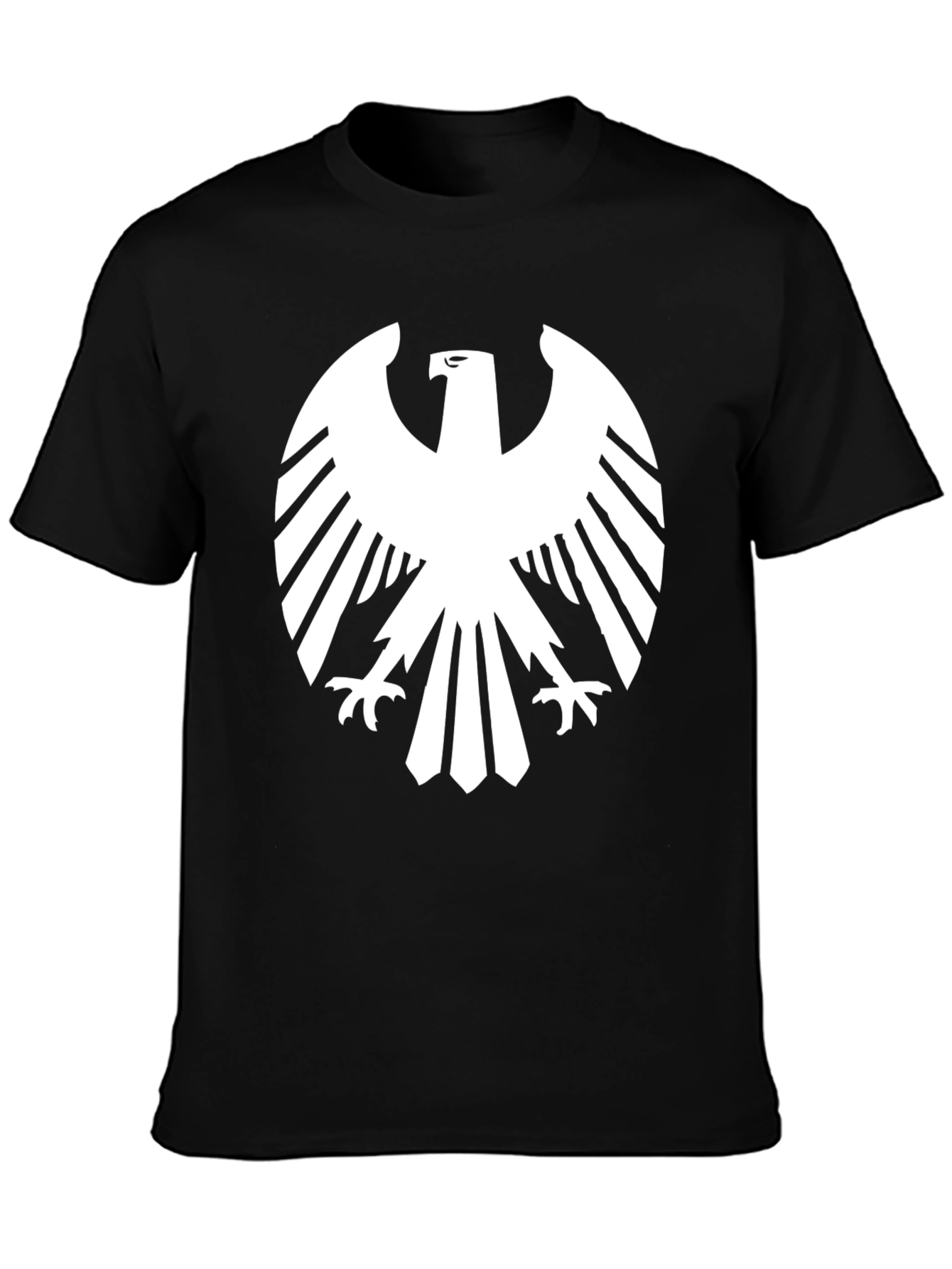 Black Bold Eagle Graphic Tee - Black Cotton Blend view 3