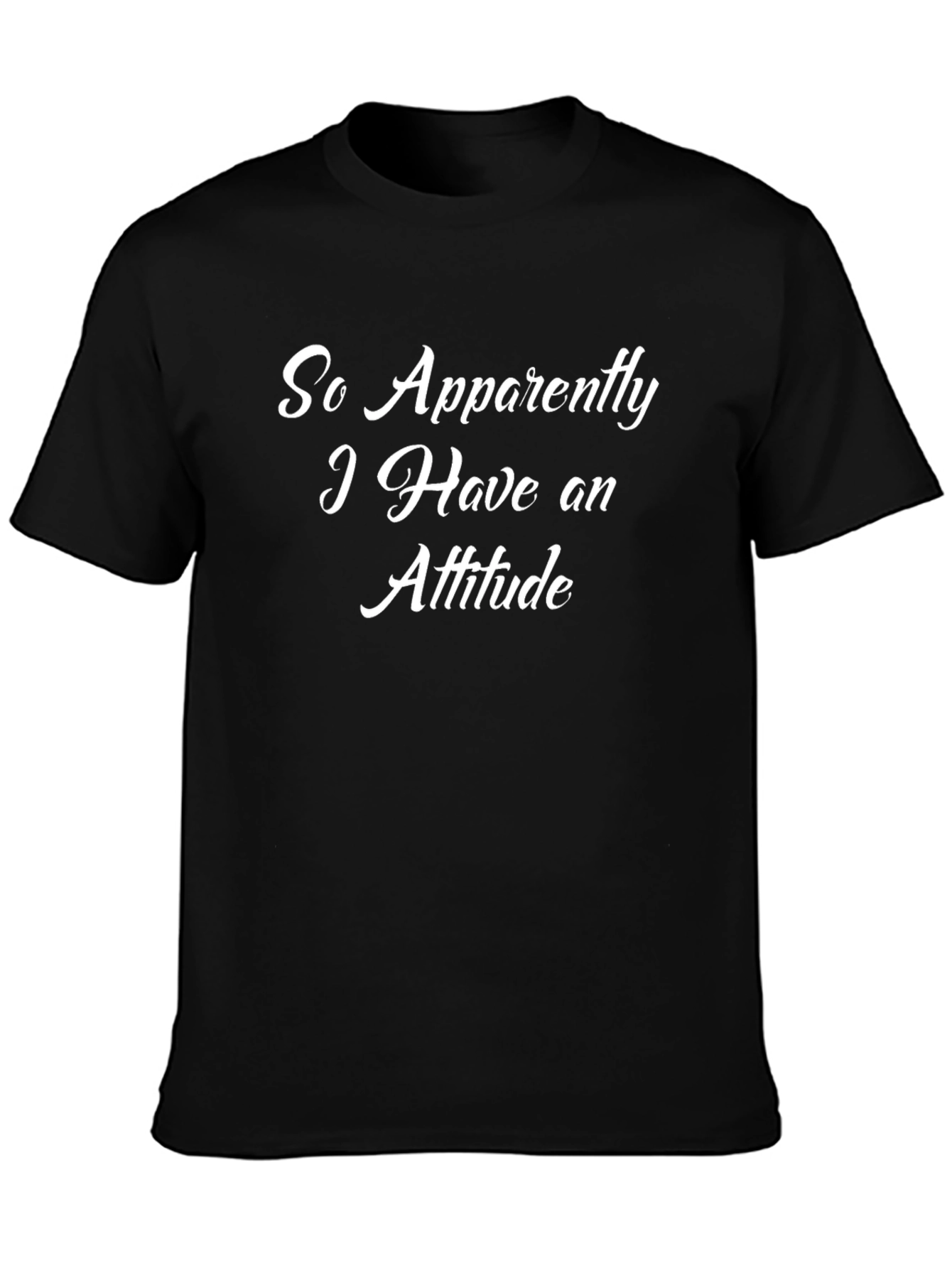 Black Funny Attitude T-Shirt - Black Cotton Tee for Sarcastic Personalities view 3