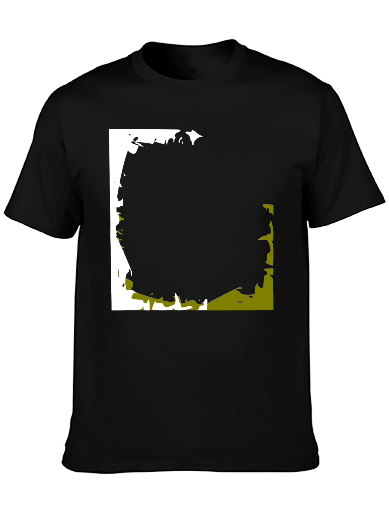 Black Abstract Graphic Black T-Shirt view 3