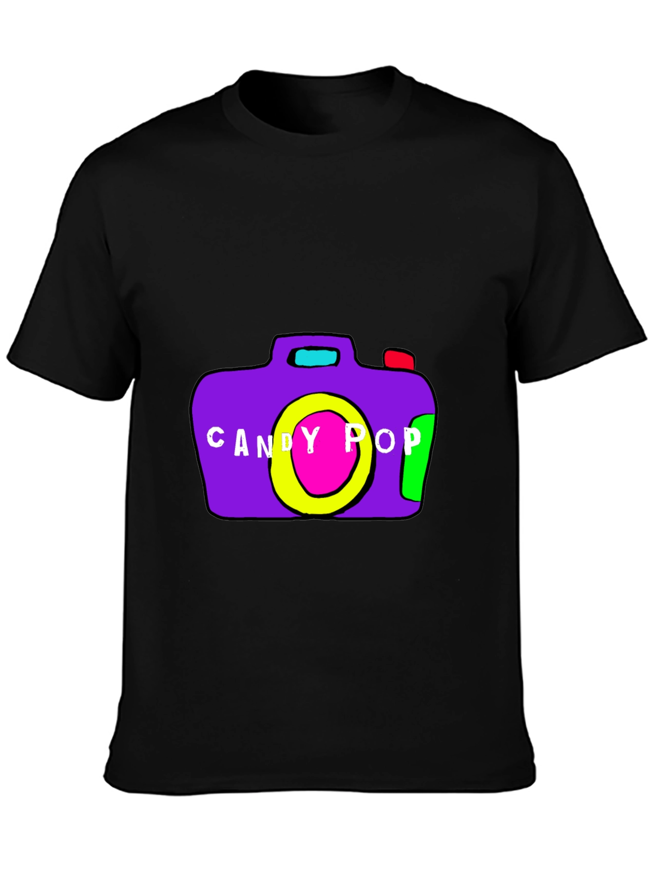 Black Candy Pop Camera Graphic Tee - Black view 3