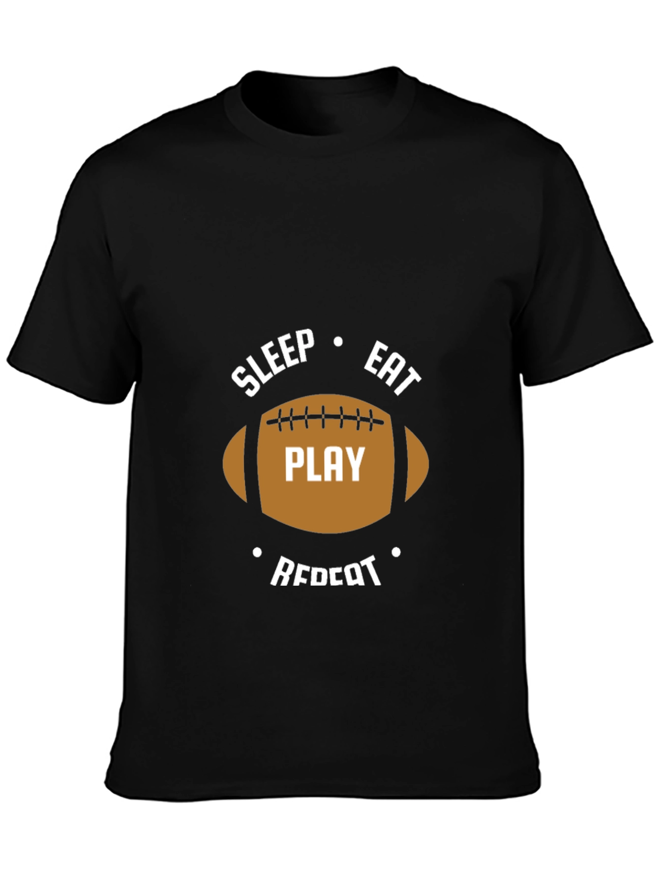 Black Sleep Eat Play Repeat Graphic Tee view 3