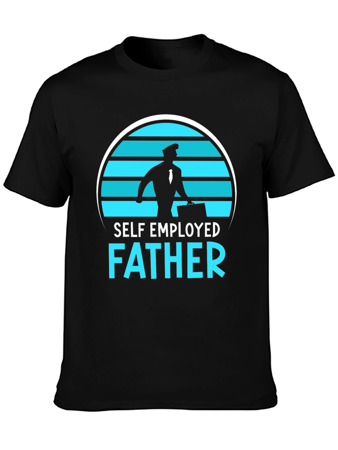 Black Self Employed Father Graphic T-Shirt view 3