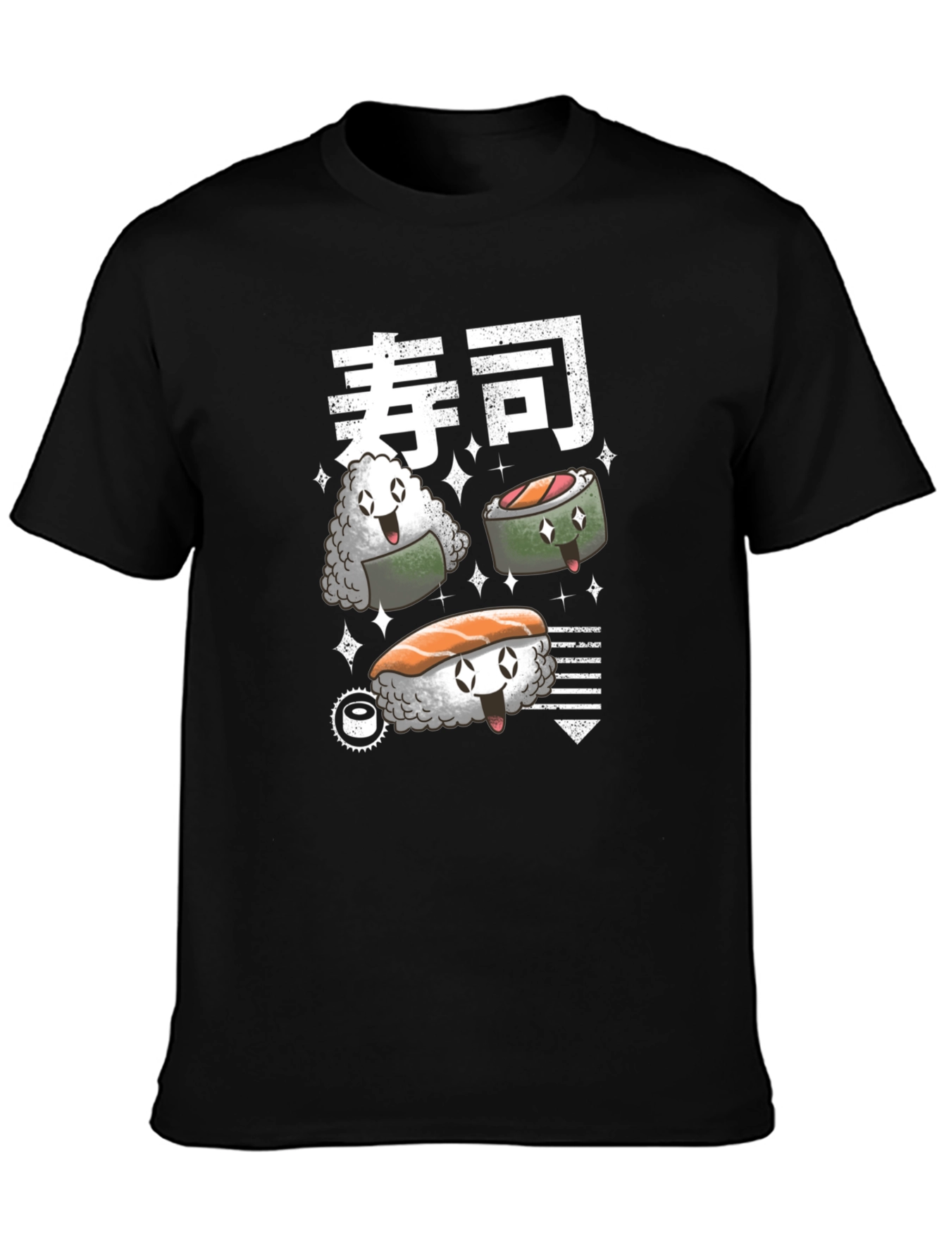Black Sushi Squad T-Shirt - Kawaii Foodie Fashion view 3